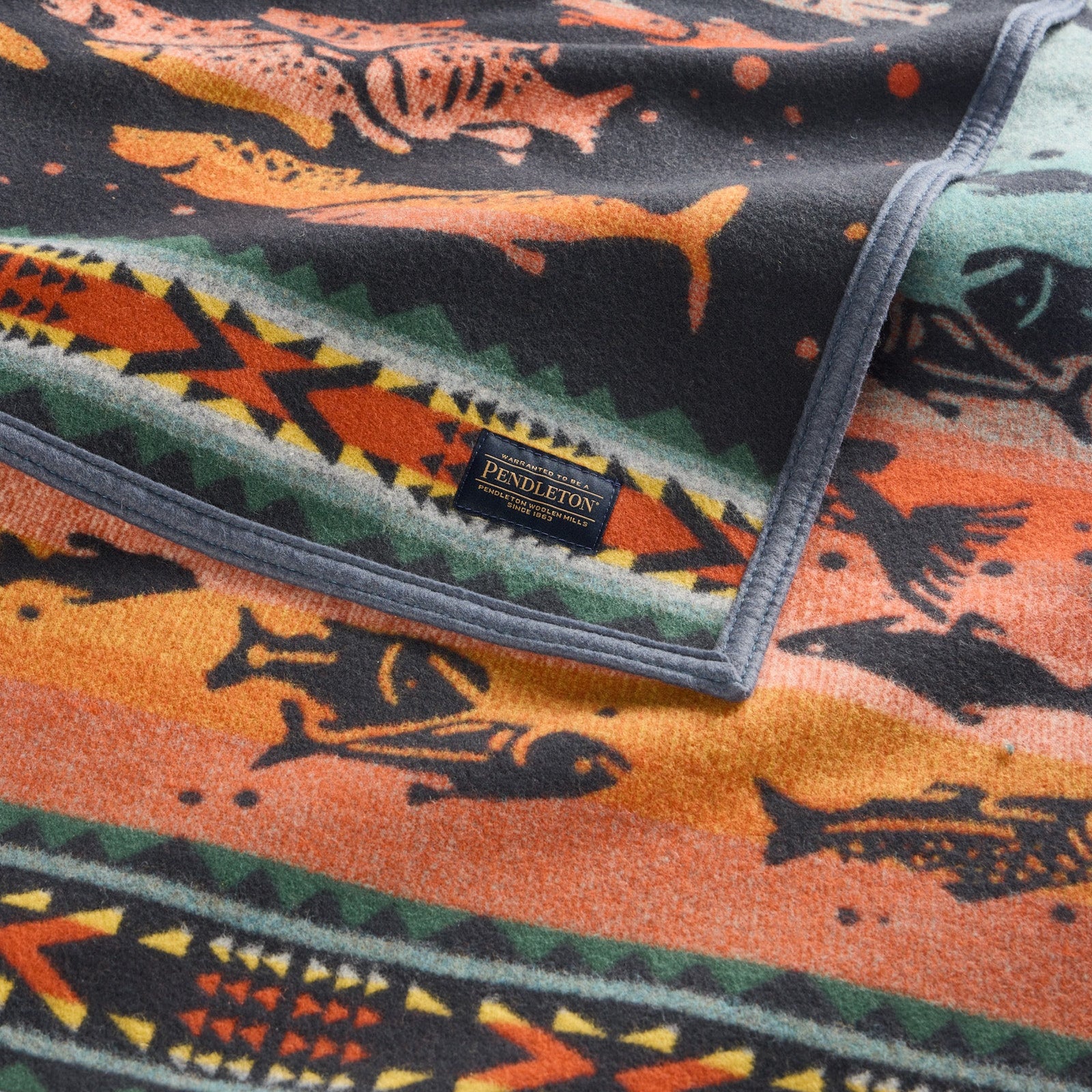Jacquard Throw - Salmon Run