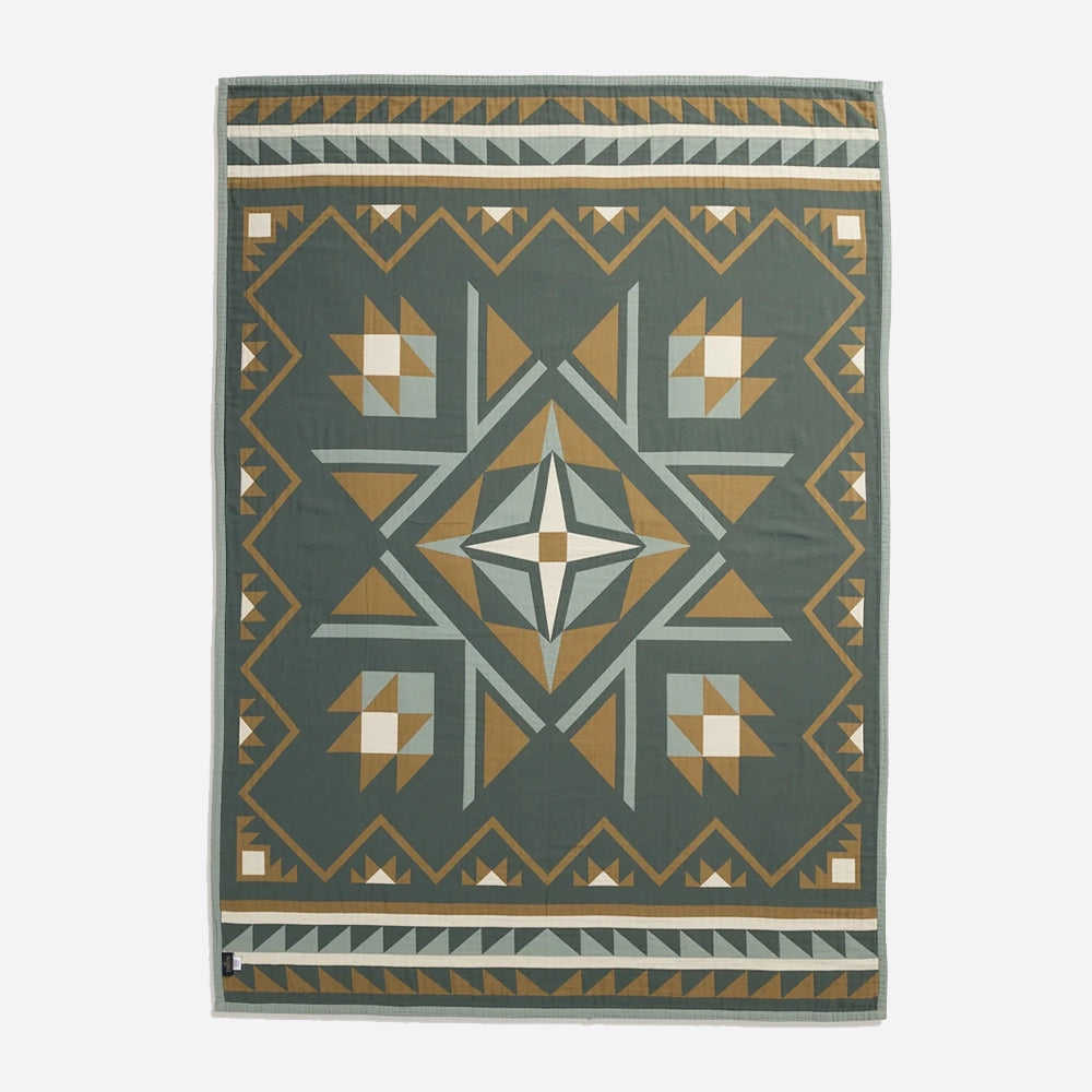 Organic Cotton Matelasse Twin - Quilted Star Shale