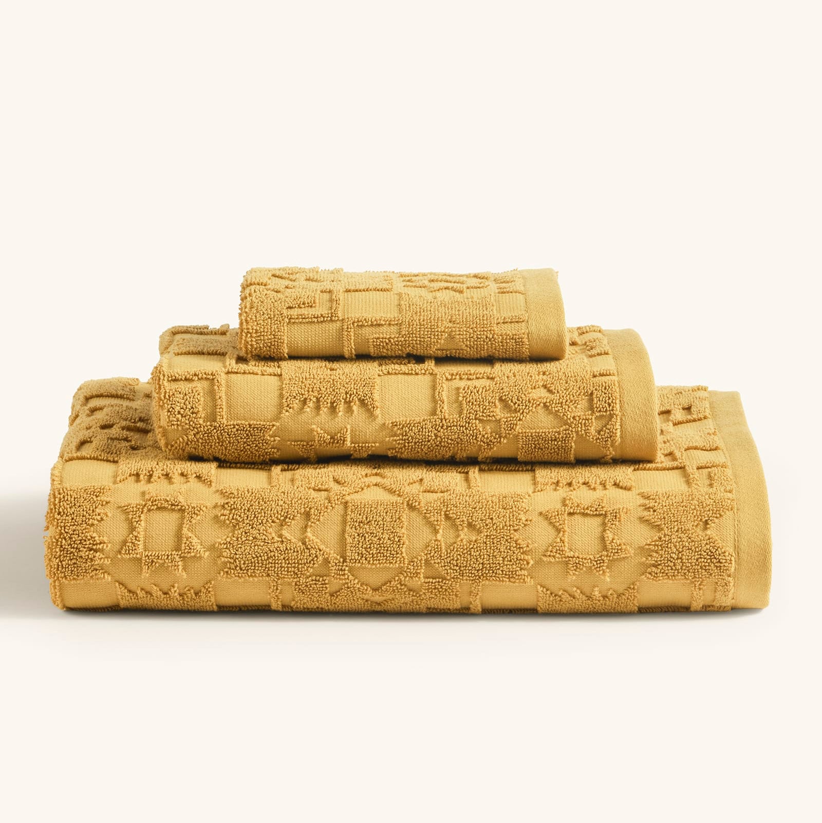 3 Piece Towel Set - Ochre