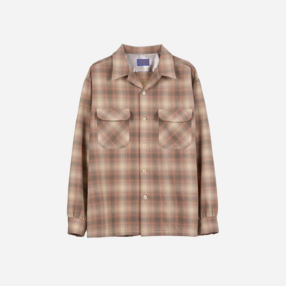 Made for Japan Open Collar Shirt - Beige/Rose