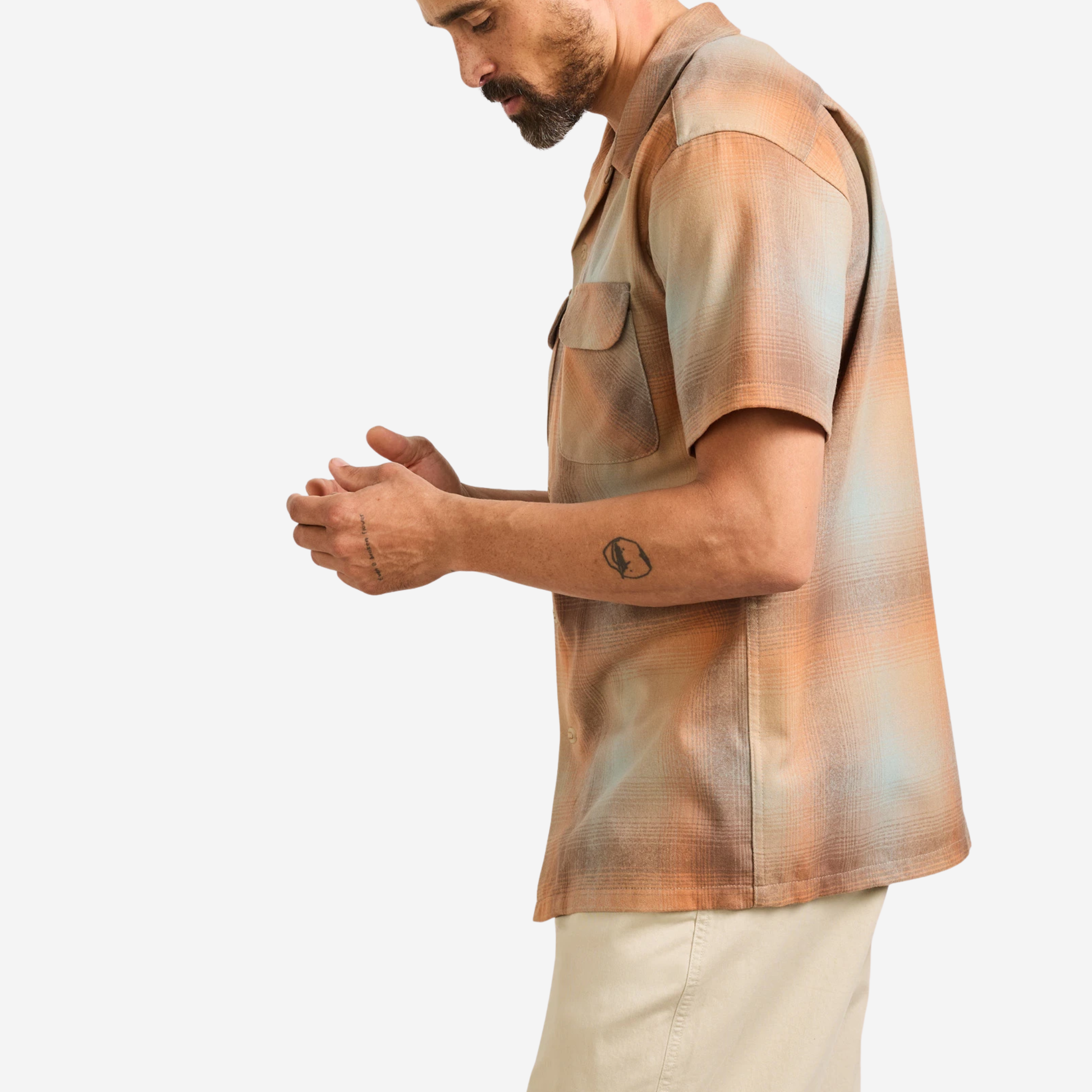 SS Board Shirt -  Tan/Orange Ombre