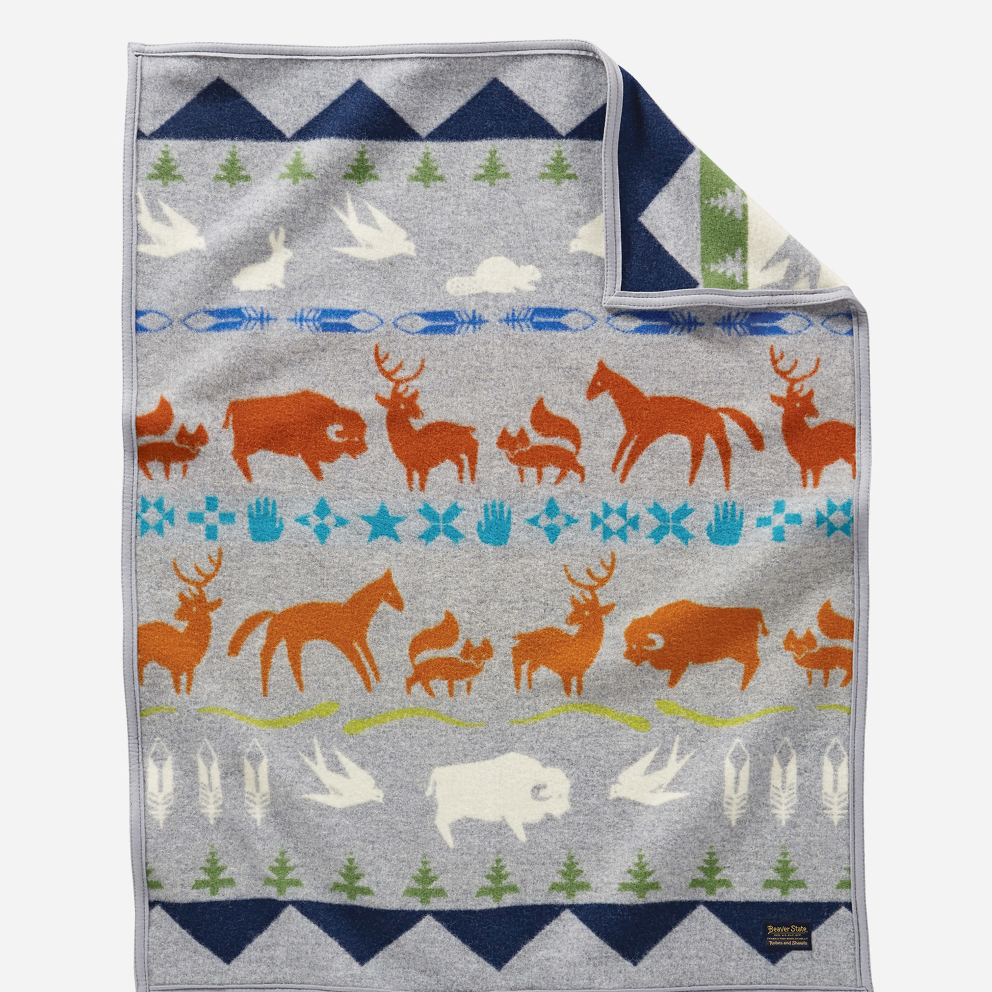 Baby Blanket With Beanie - Shared Paths Grey Mix