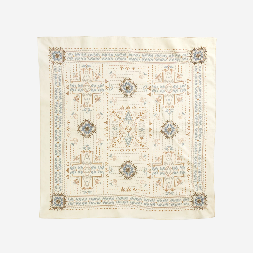 Laurel Grove Embroidered Bandana -  Laurel Grove Ivory
