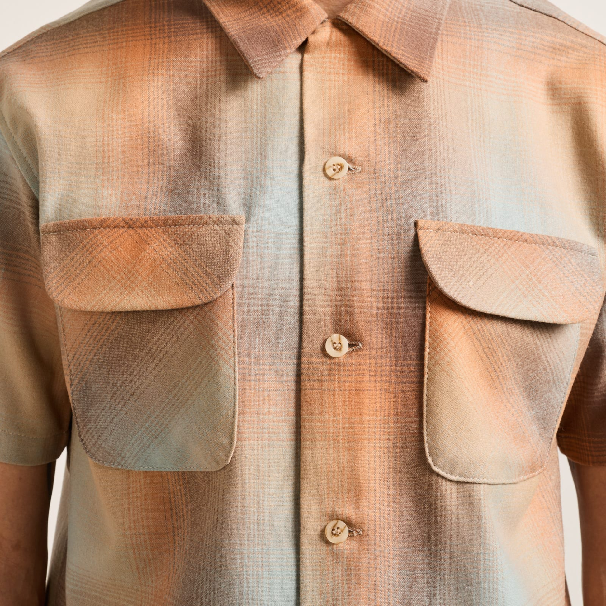 SS Board Shirt -  Tan/Orange Ombre