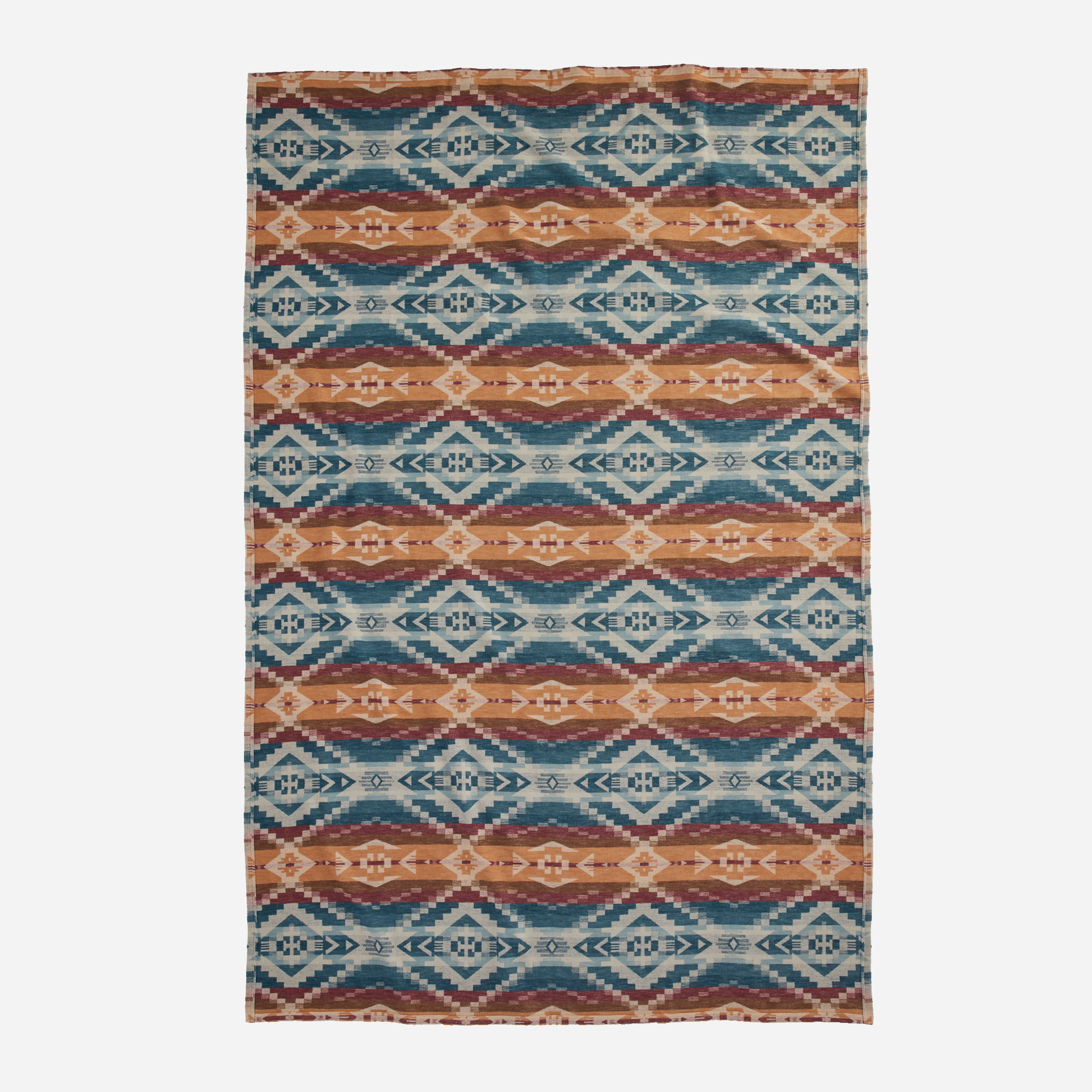 Organic Cotton Jacquard Twin Blanket  - Carico Lake Sandshell