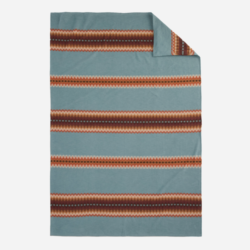 Organic Cotton Jacquard Twin Blanket  - Luna Mesa Shale