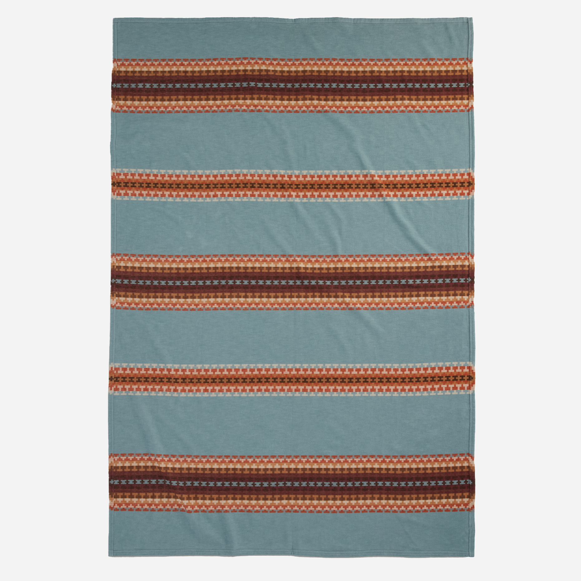 Organic Cotton Jacquard Twin Blanket  - Luna Mesa Shale