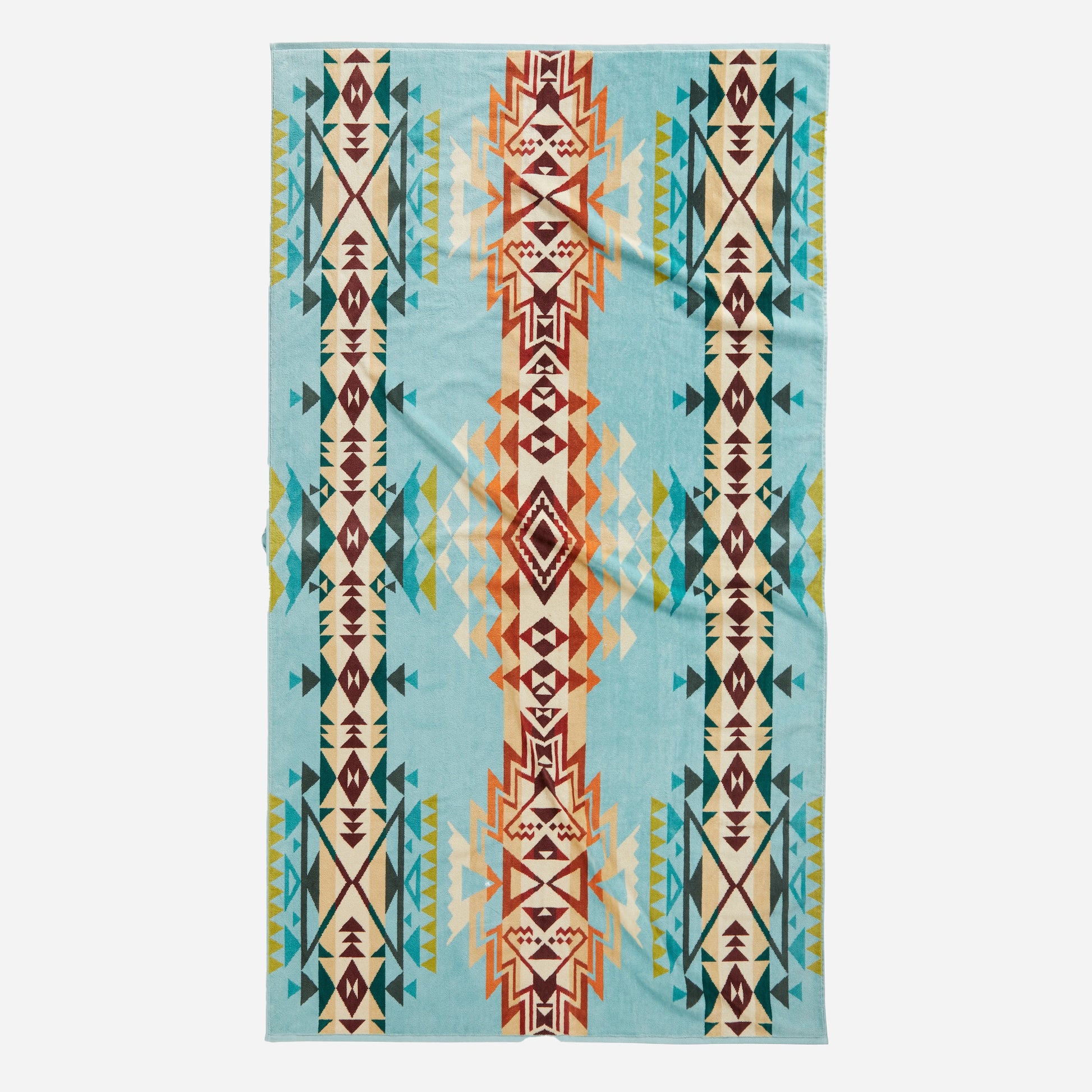 Jacquard Beach Towel - Highland Peak Aqua