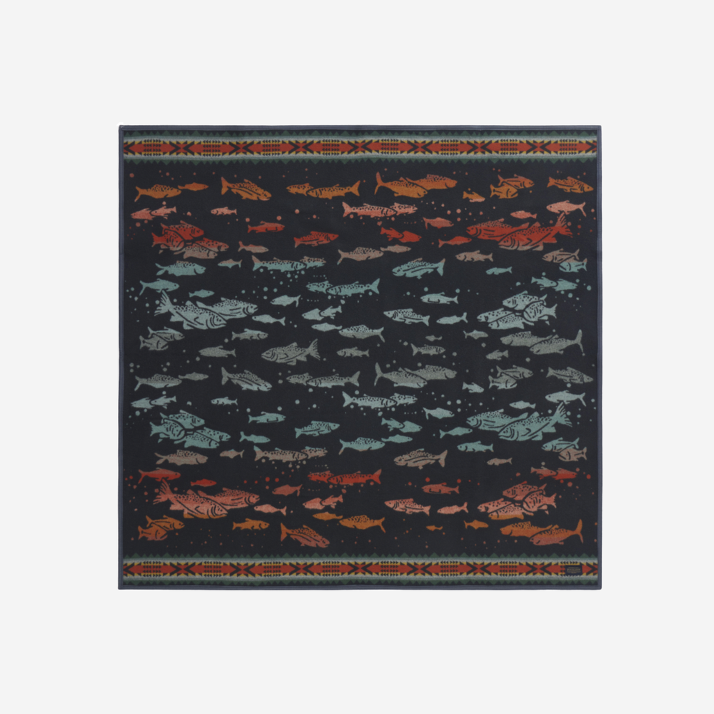 Salmon Run Jacquard Throw