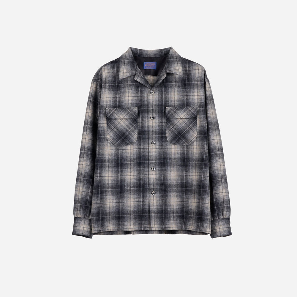 Made for Japan Open Collar Shirt - Grey/Black