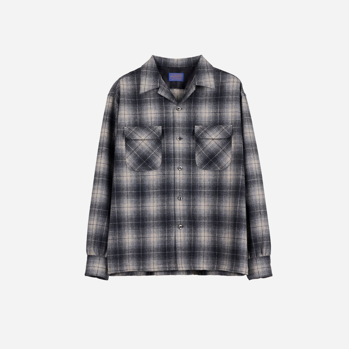 Made for Japan Open Collar Shirt - Grey/Black