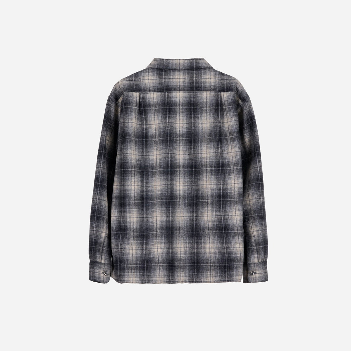 Made for Japan Open Collar Shirt - Grey/Black