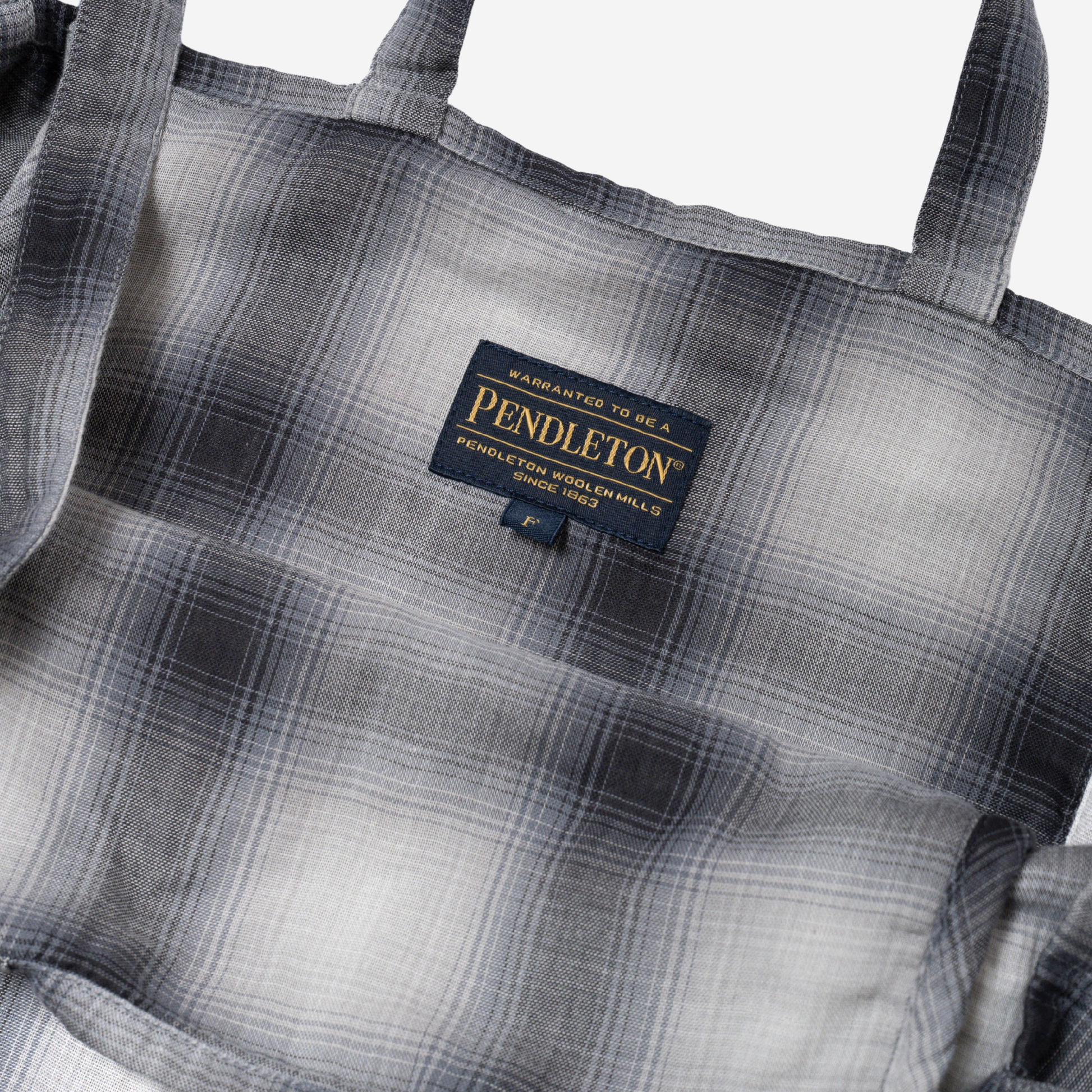 Cotton Tote Bag - Gray/Bone