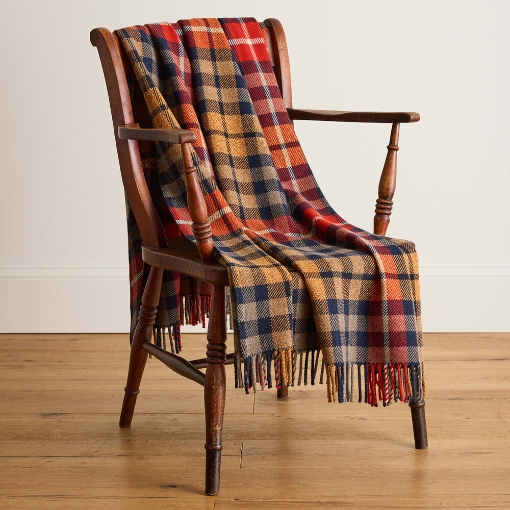 Fireside Throw - Hickory Navy/Rust