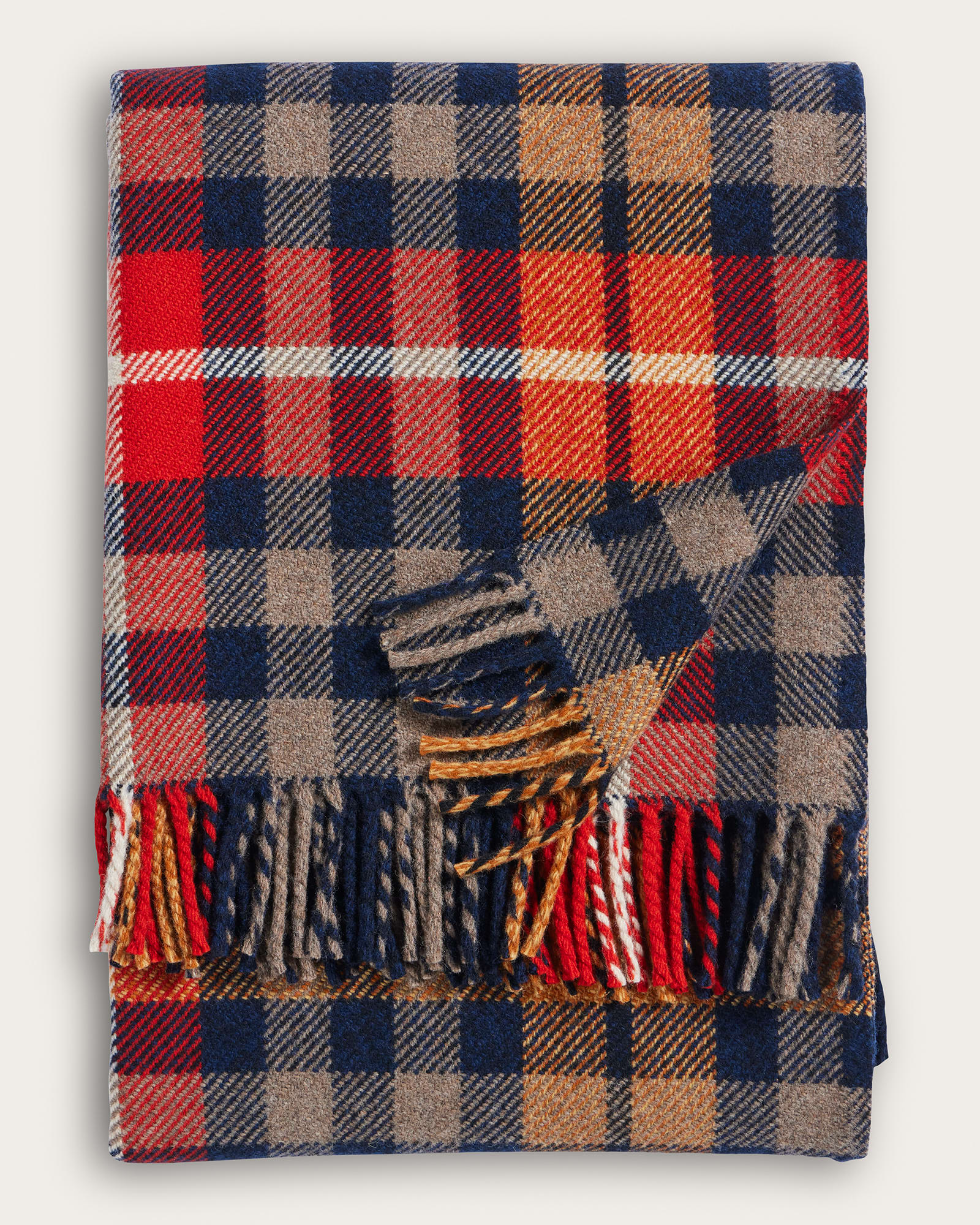 Fireside Throw - Hickory Navy/Rust