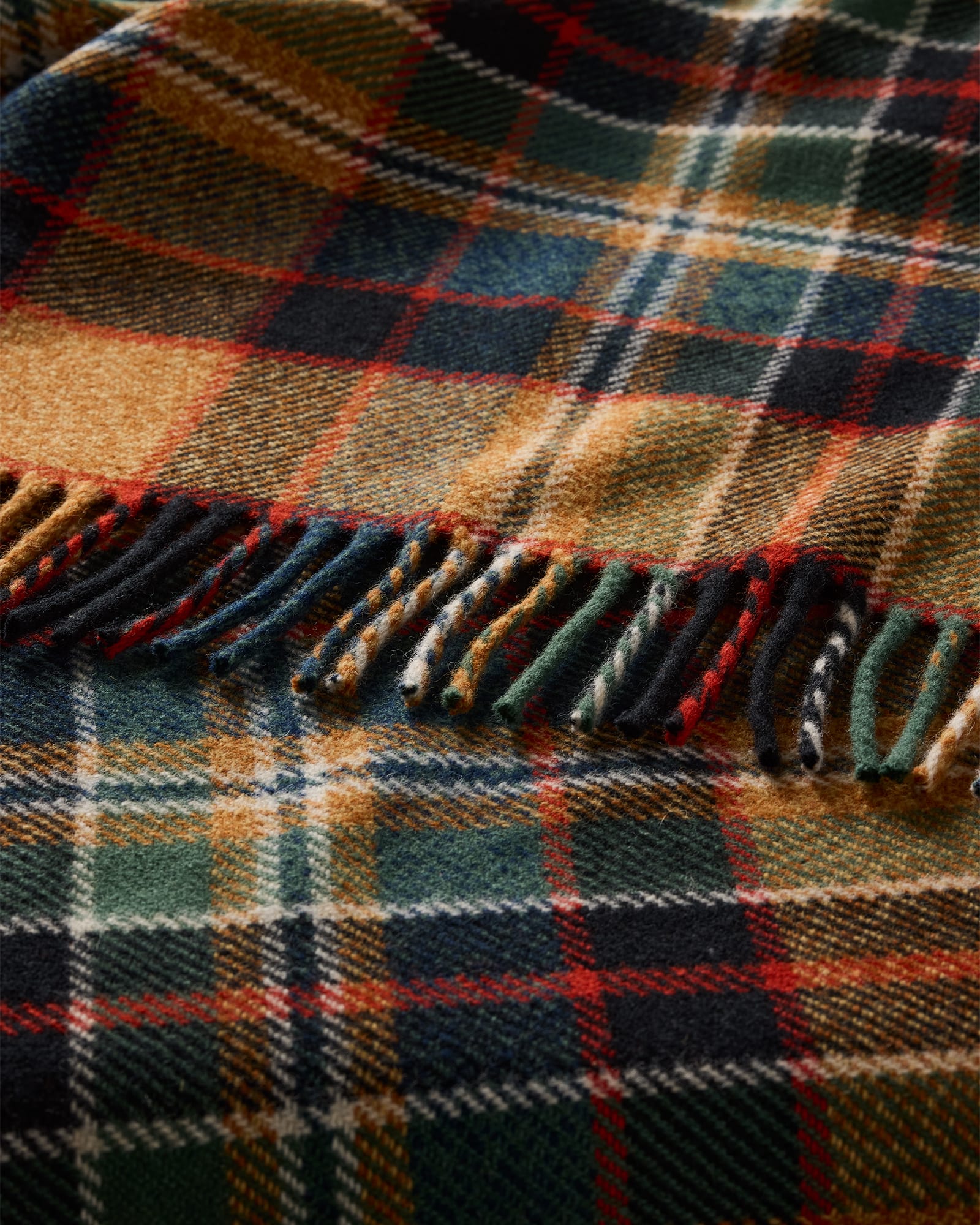 Fireside Throw - Sycamore Gold/Green