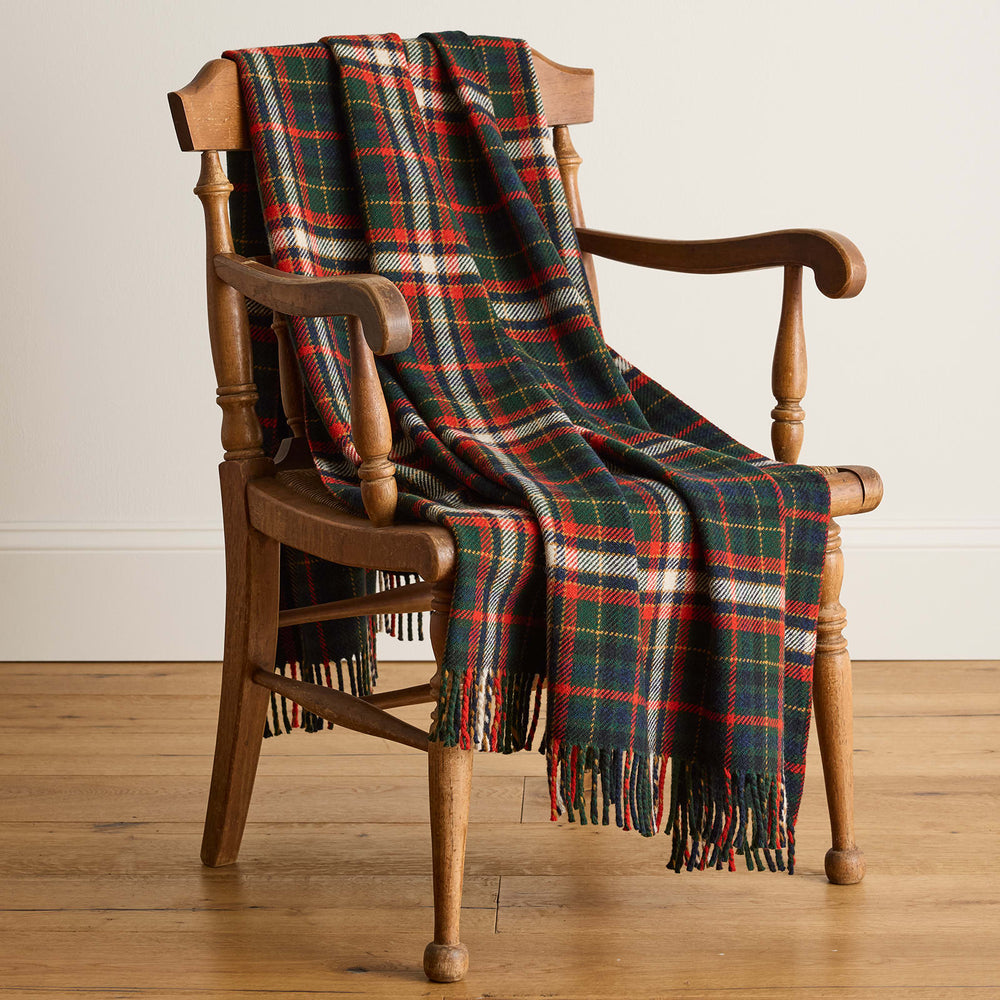 Fireside Throw - Laurel Green/Red