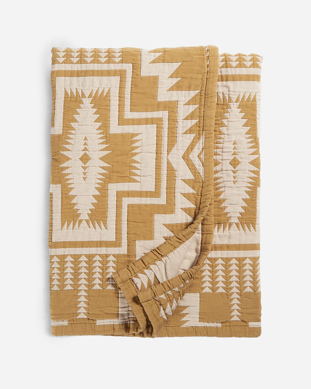 Organic Cotton Matelasse Twin - Harding Star Ochre