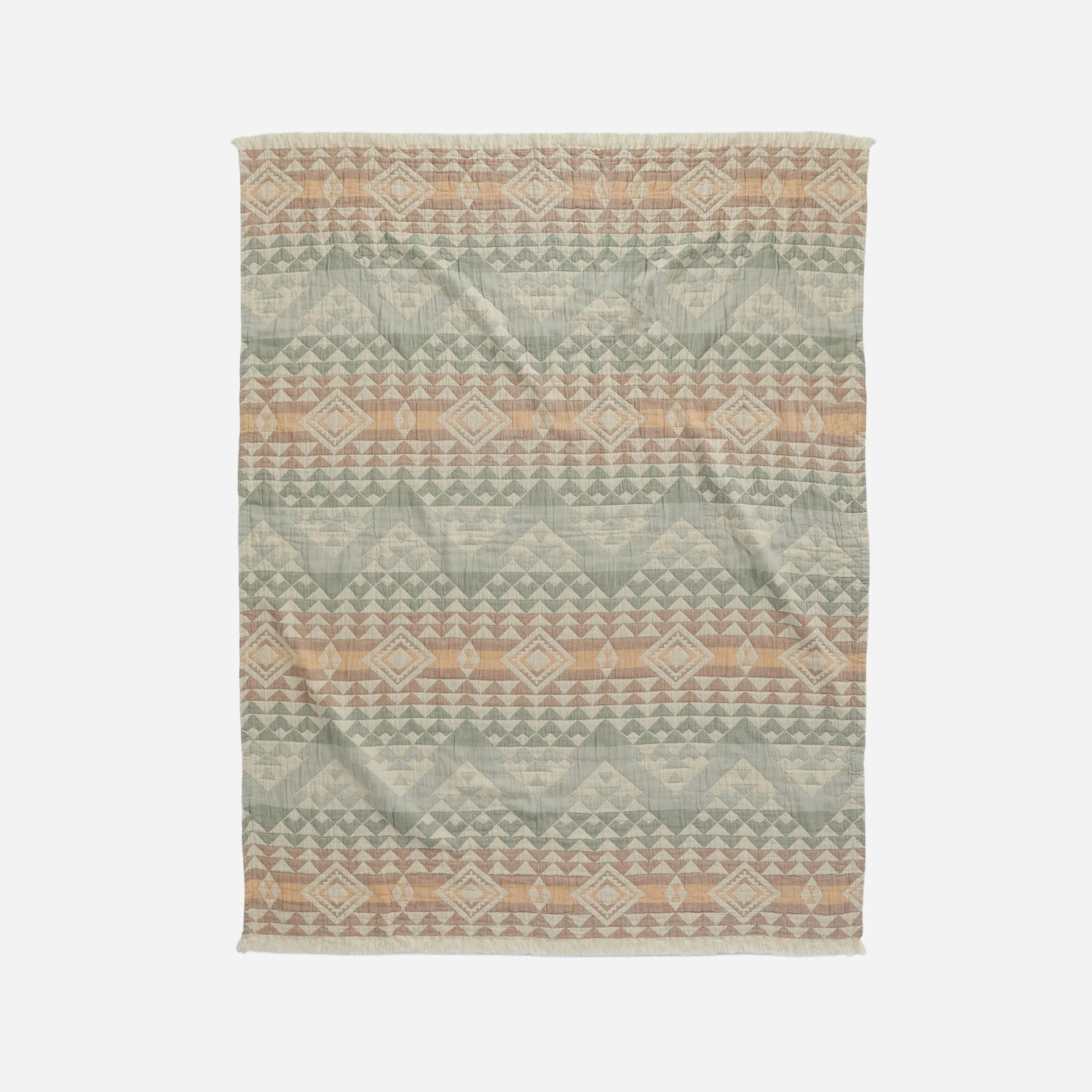 Jeté en coton à franges - Highland Peak