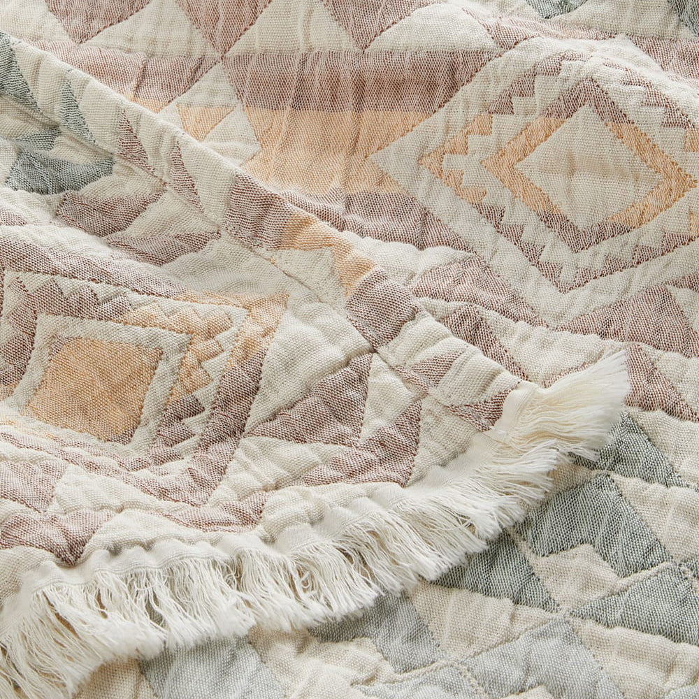 Jeté en coton à franges - Highland Peak