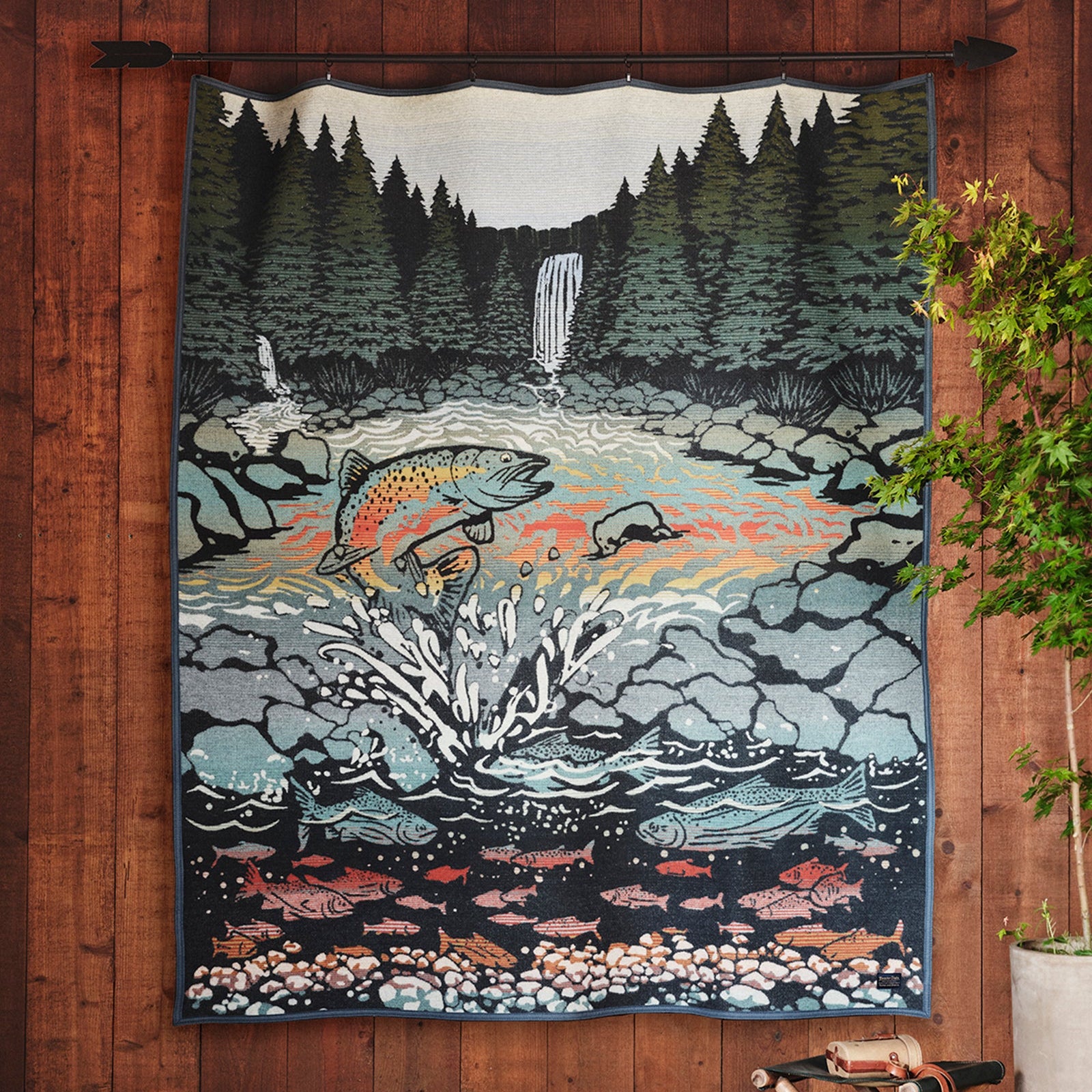 Jacquard Napped Robe - Salmon Falls - Pendleton EU