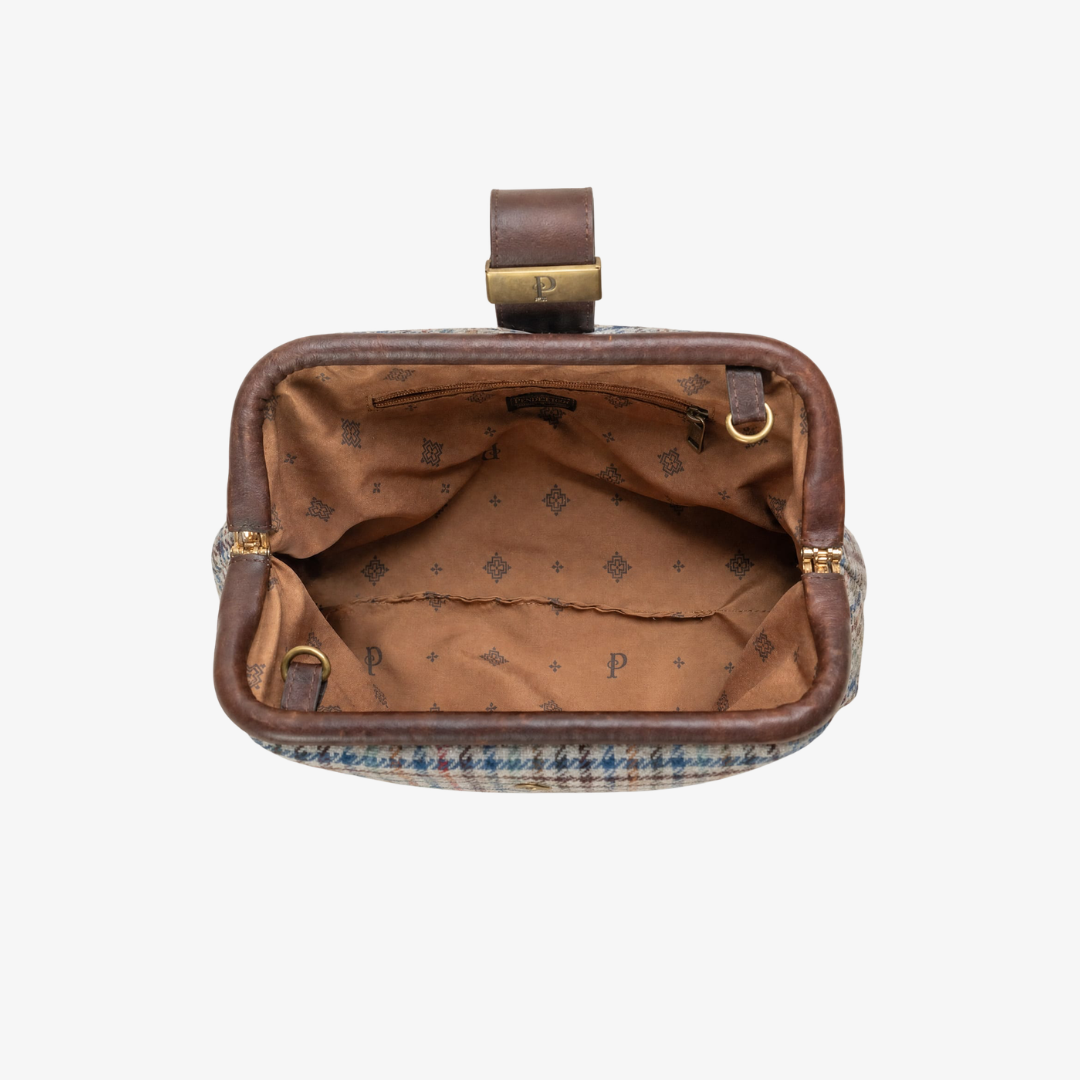 Heritage Clutch - Camel Brights Check