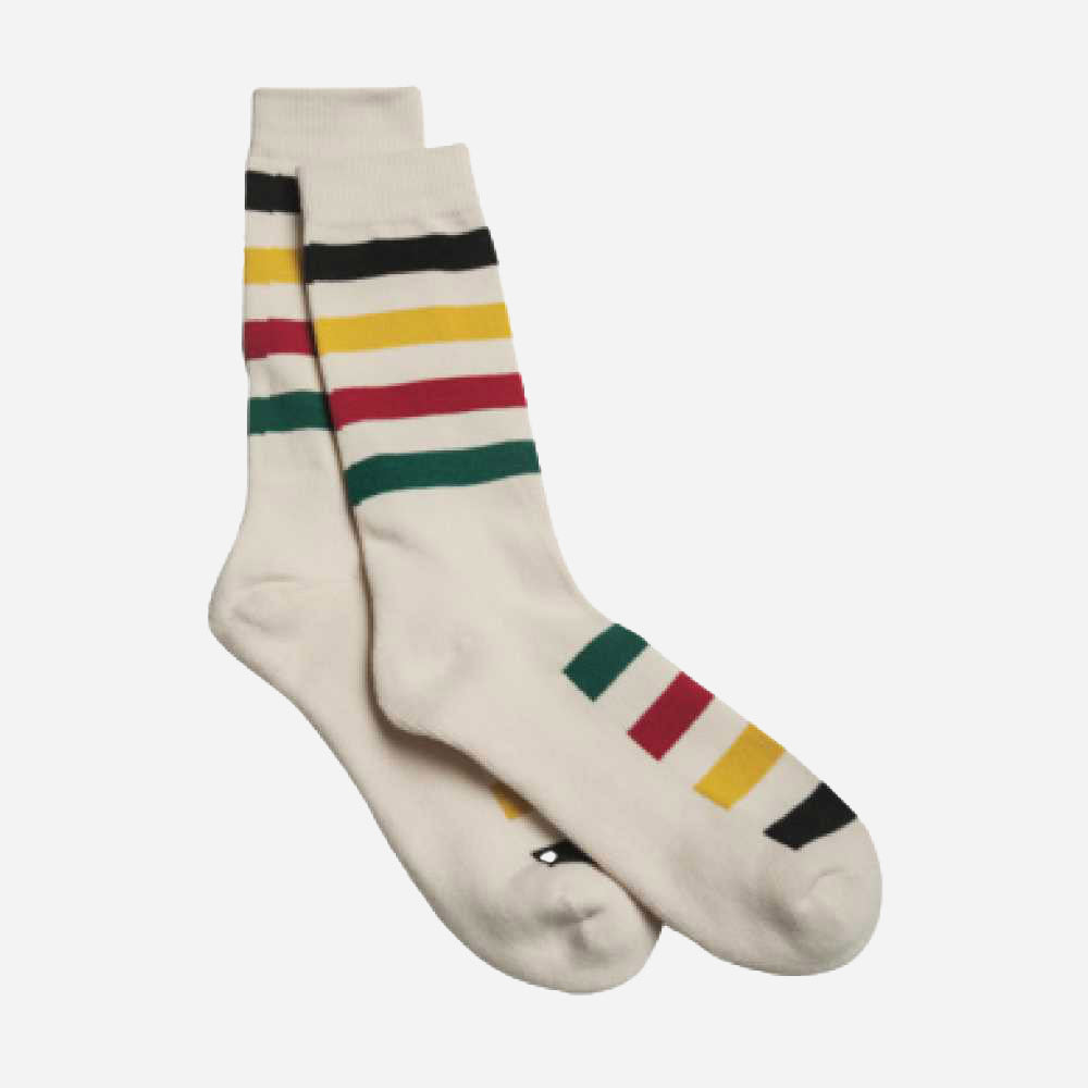 Chaussettes Glacier Stripe Crew - Naturel