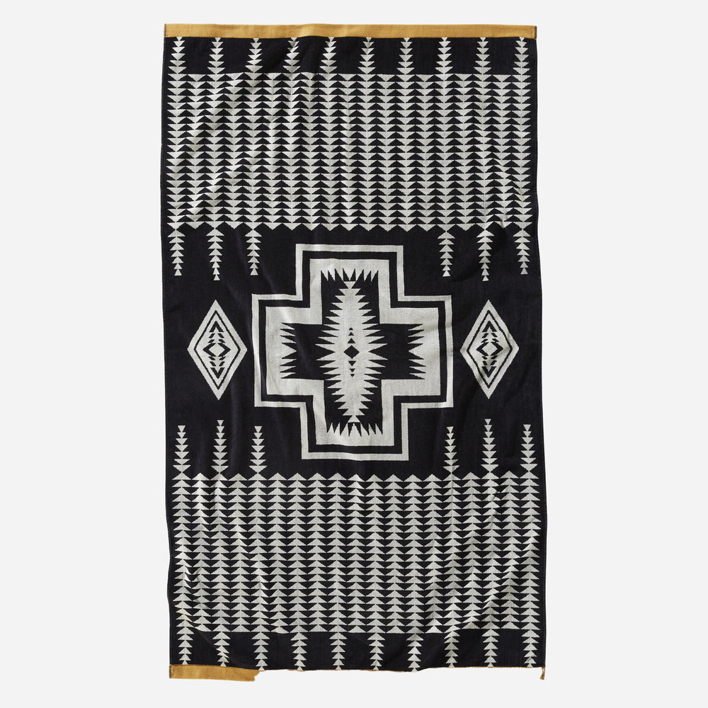 Jacquard Beach Towel - Harding Black