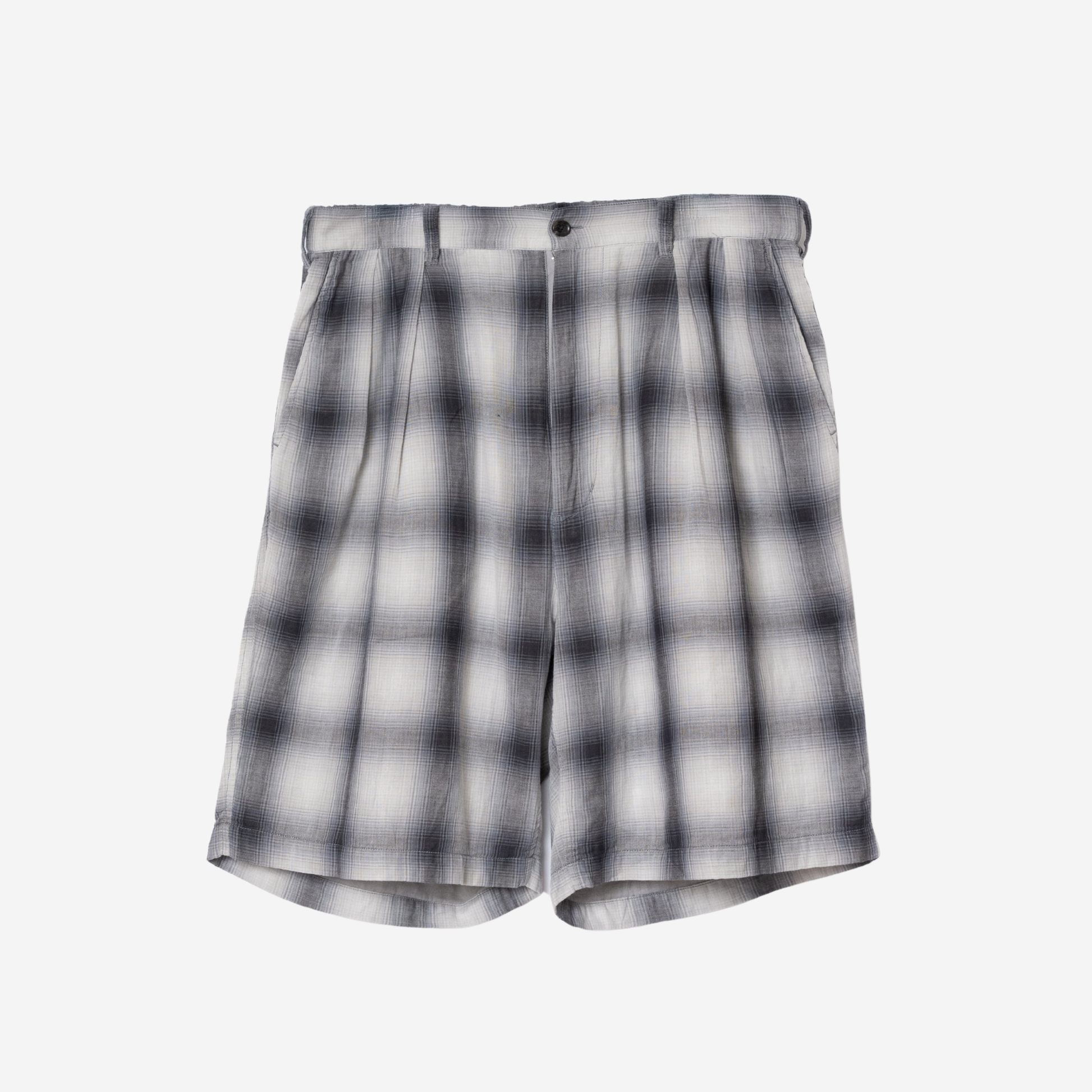 Two-pleat shorts - Gray/Bone