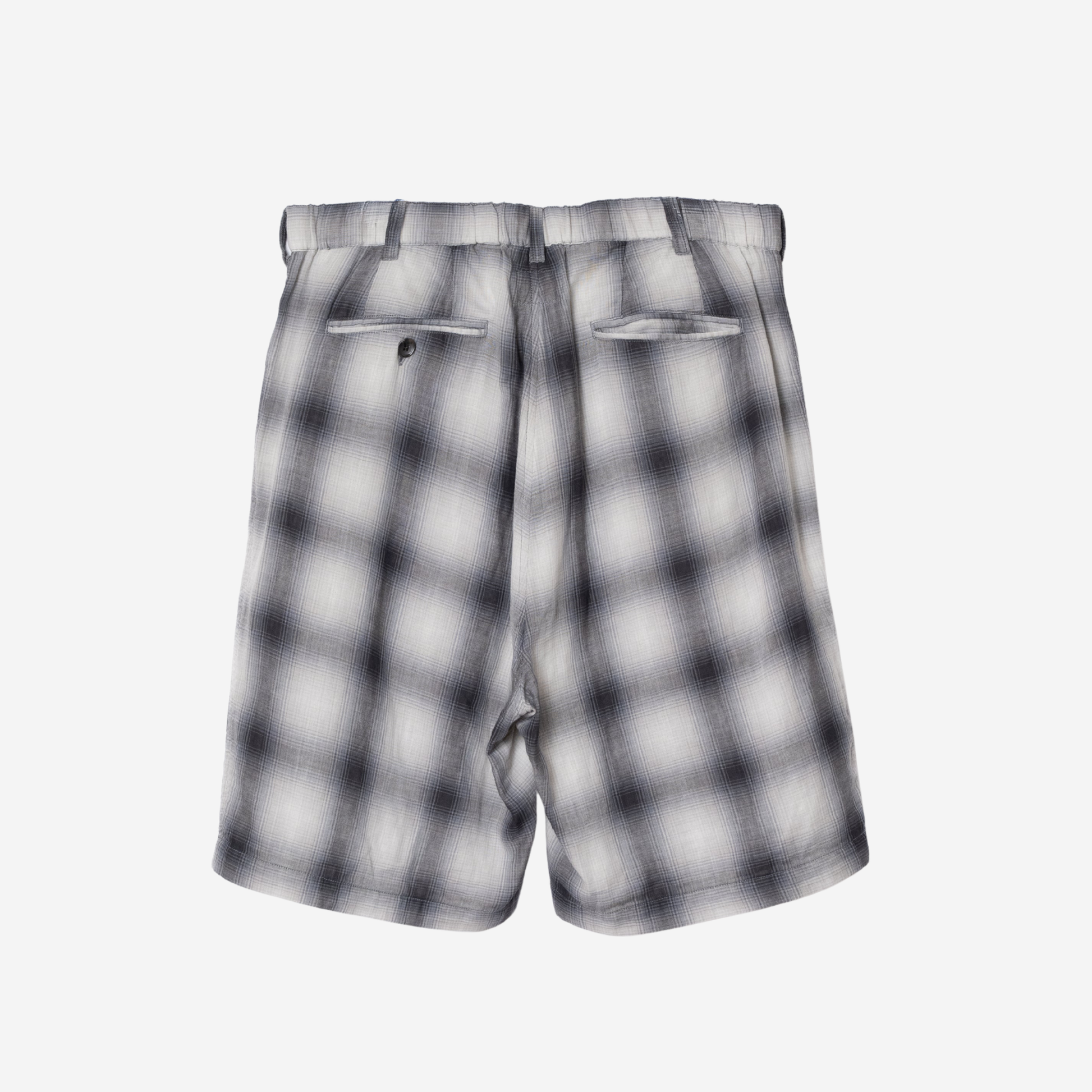 Two-pleat shorts - Gray/Bone