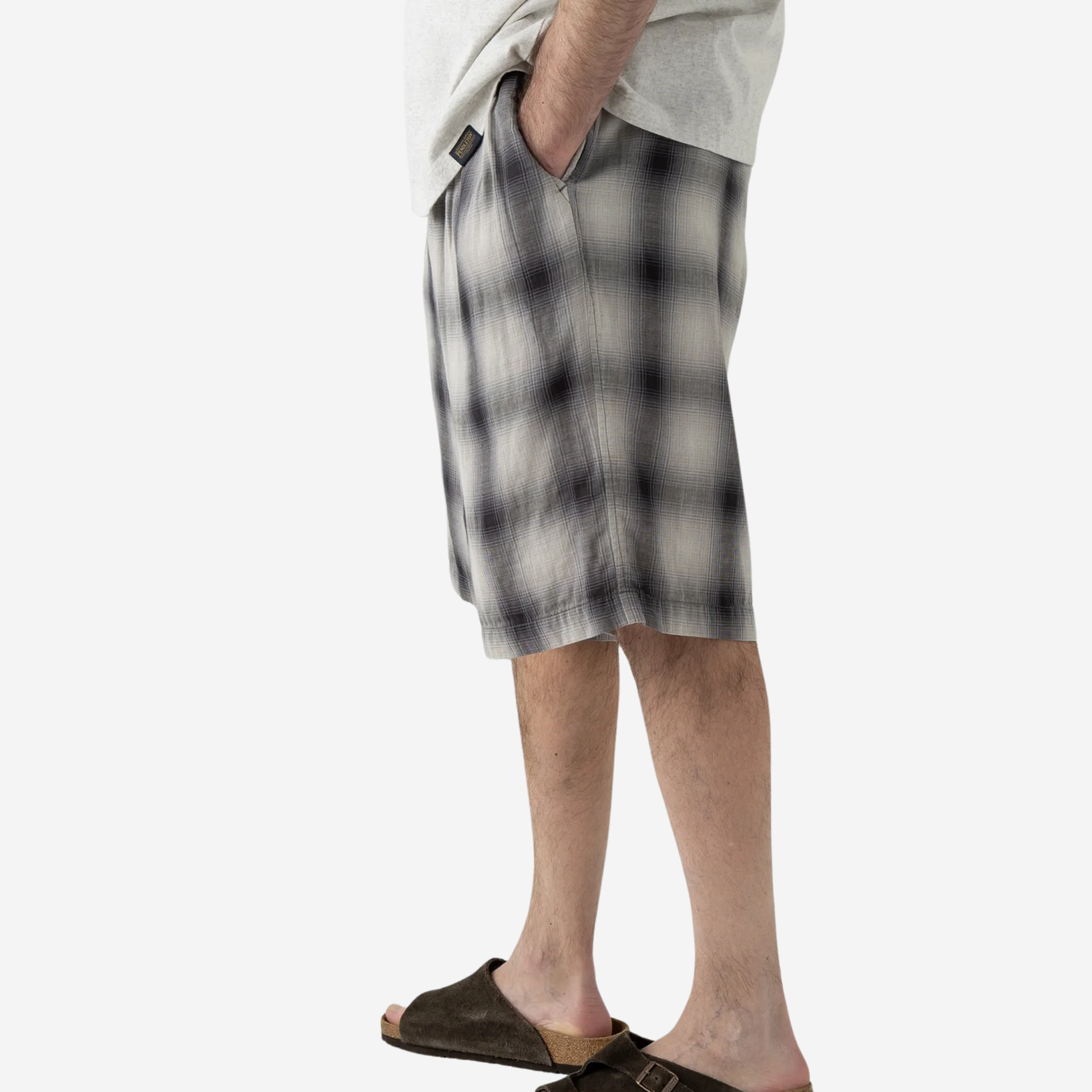 Two Pleat Shorts - Gray/Bone
