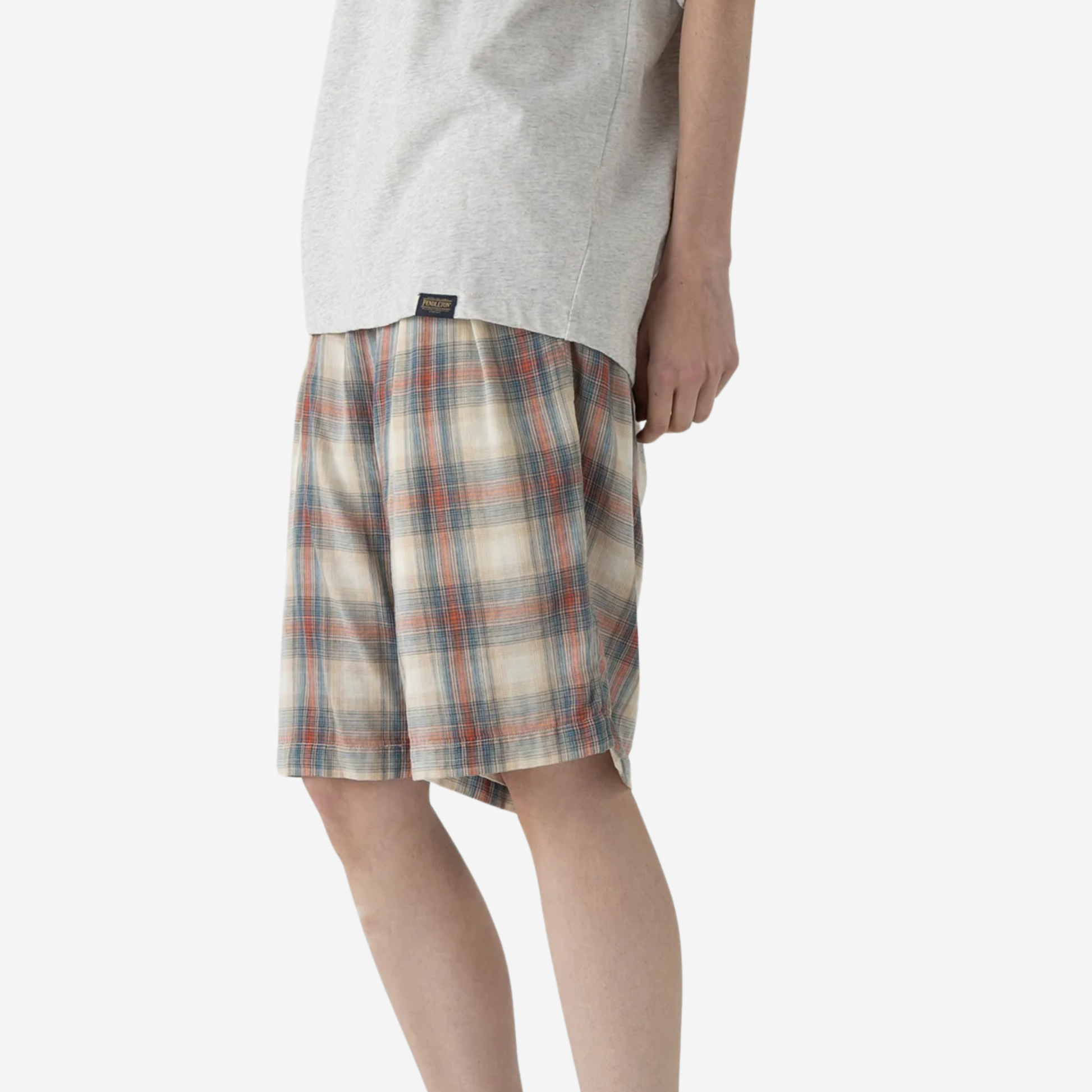Two Pleat Shorts - Rust/Navy