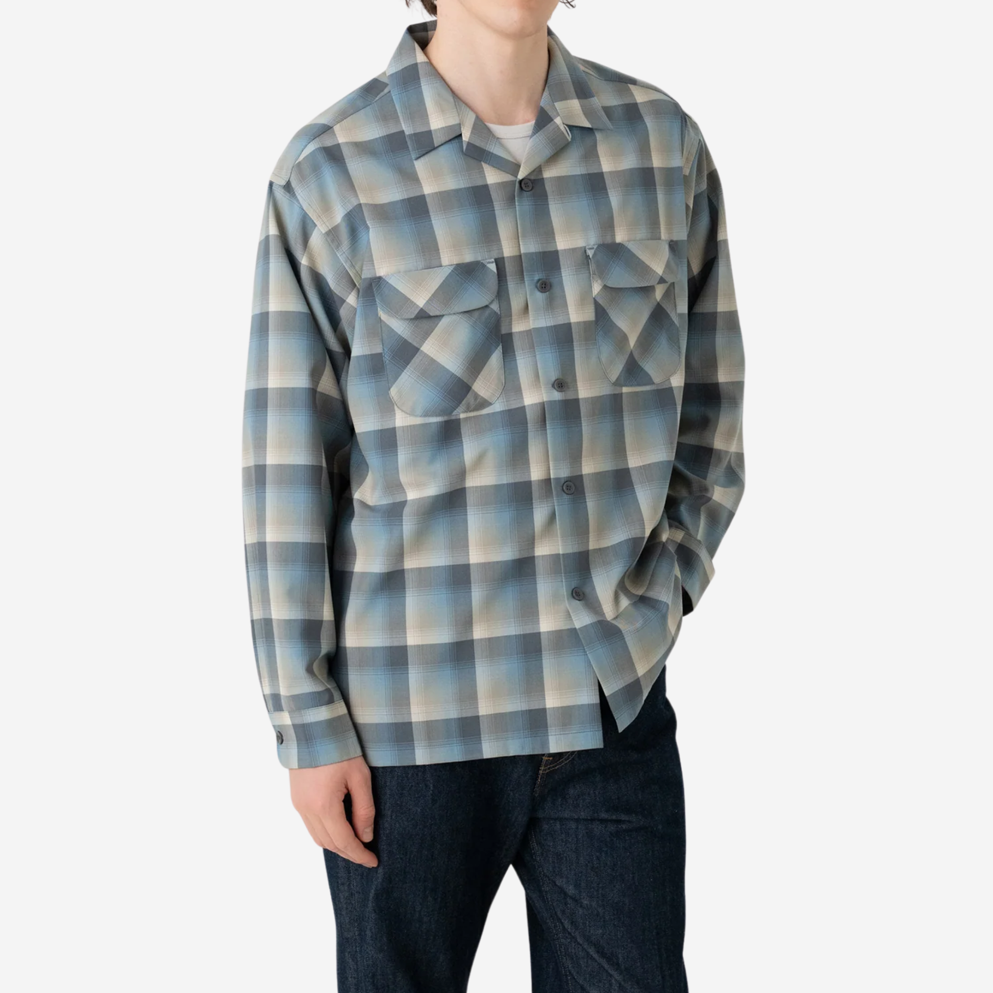 Open-collar shirt - Slate/ Grey