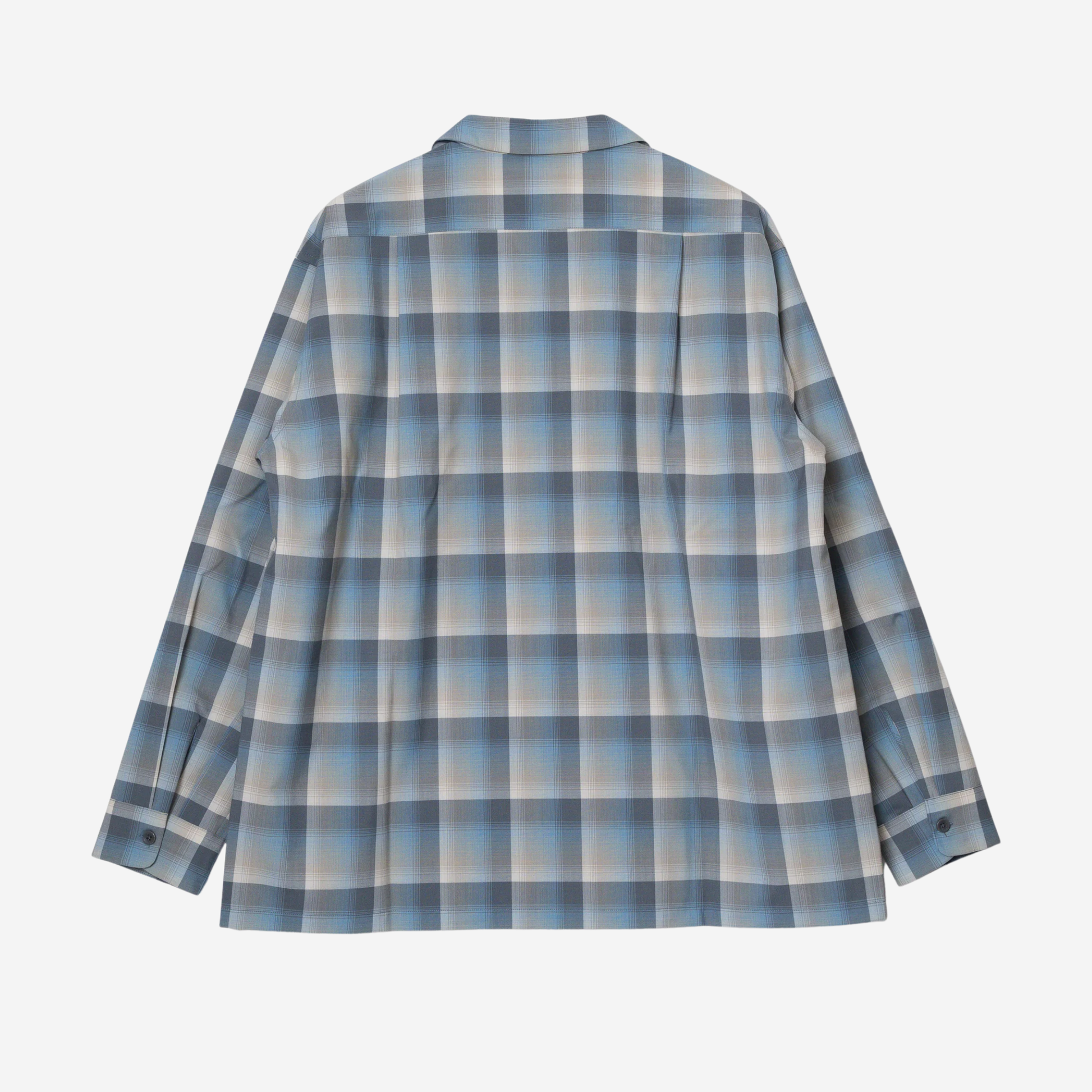 Open Collar Shirt - Slate/ Grey