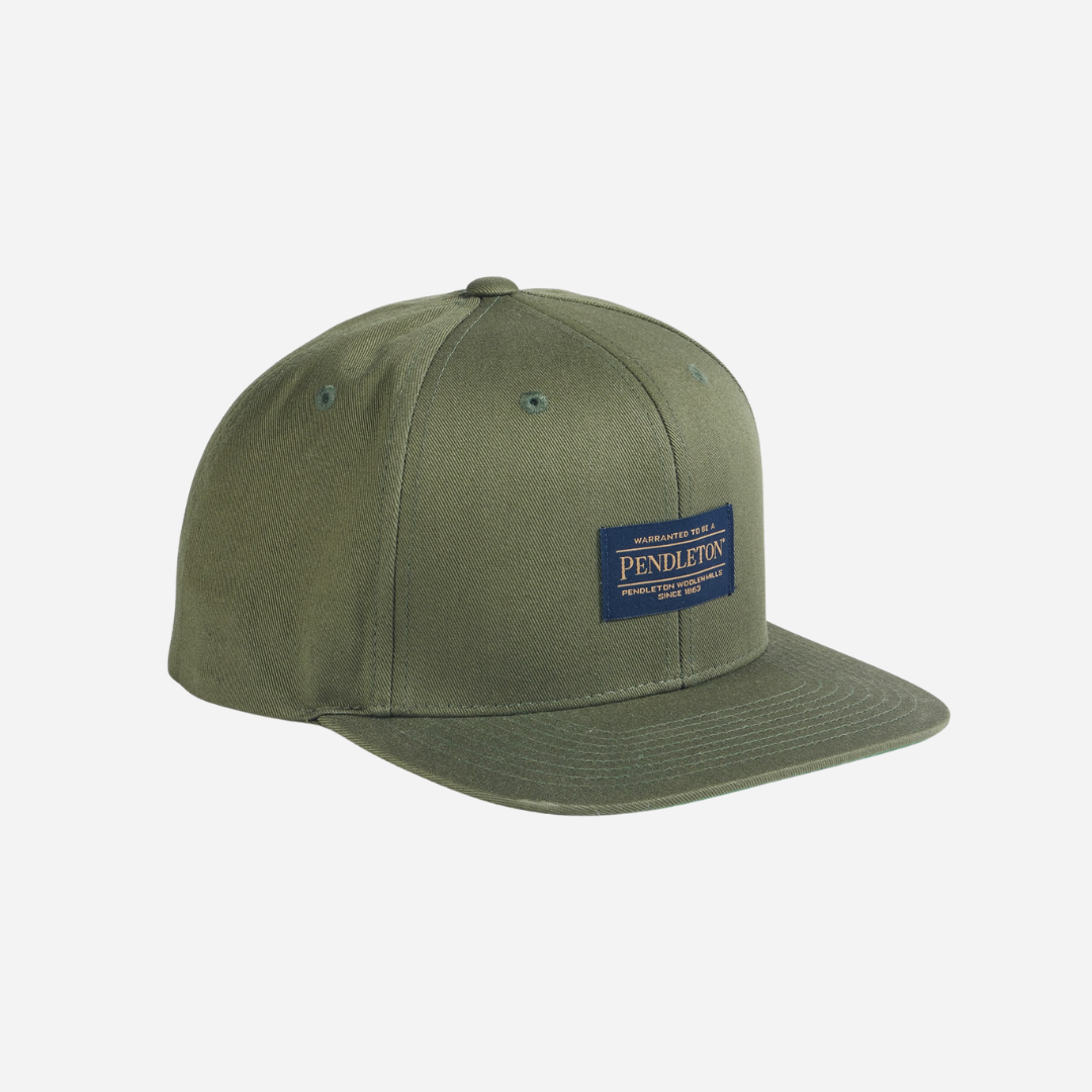 Logo Flat Brim Hat - Army Green