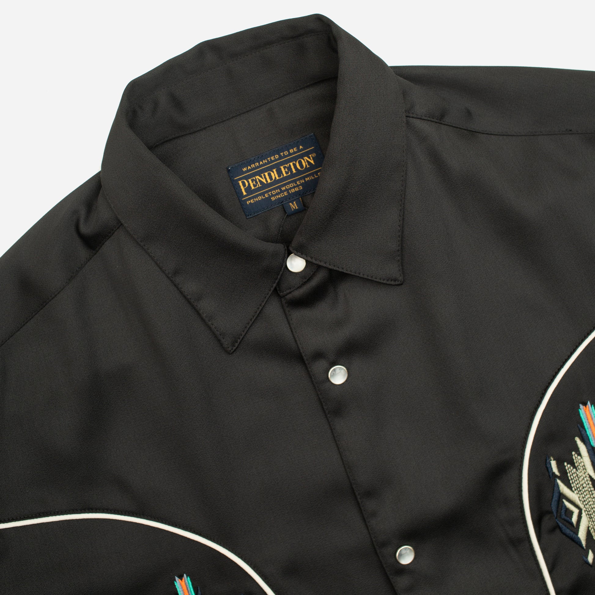 Western Satin Jacket - Black