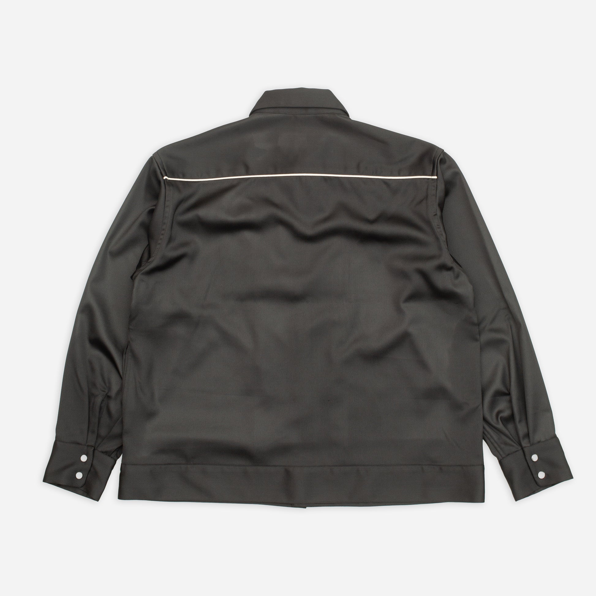 Western Satin Jacket - Black