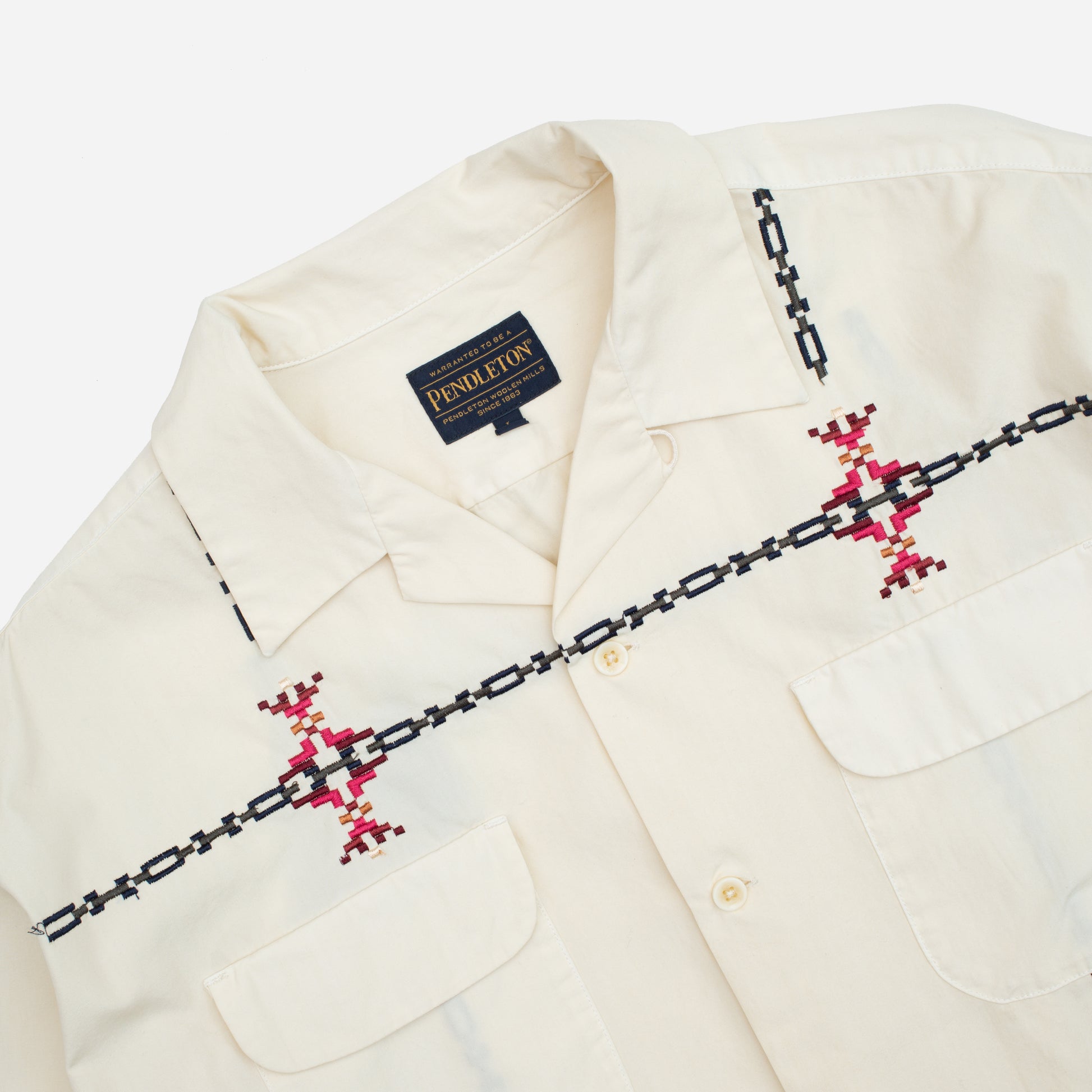 Garment Dye EMB Shirt - Ivory