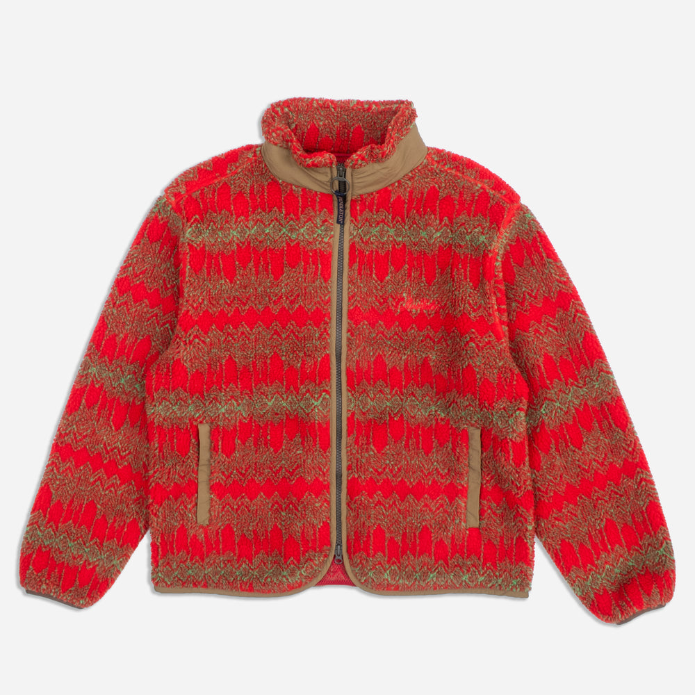 Jacquard Sherpa Fleece Jacket - Skywalkers Red