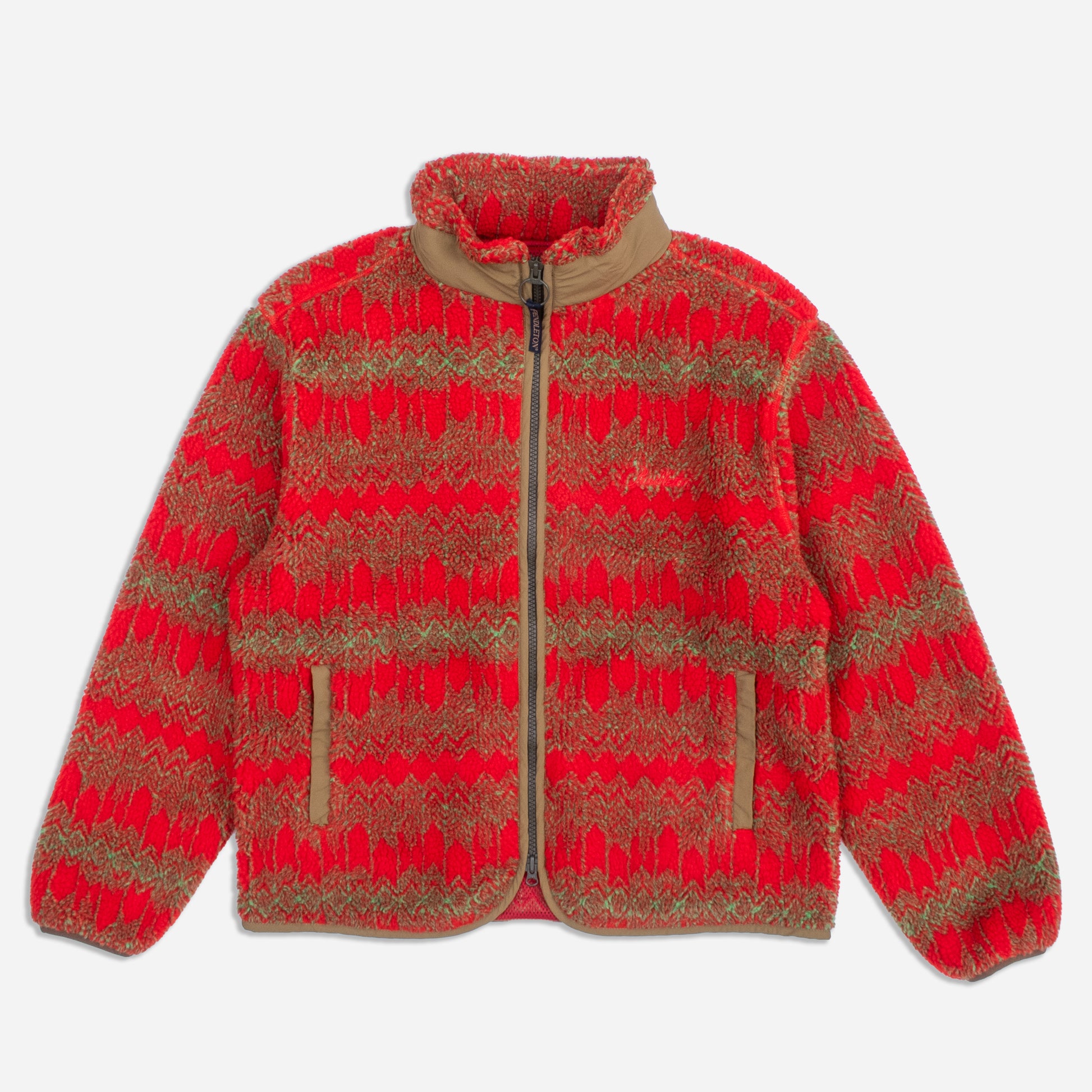 Jacquard Sherpa Fleece Jacket - Skywalkers Red