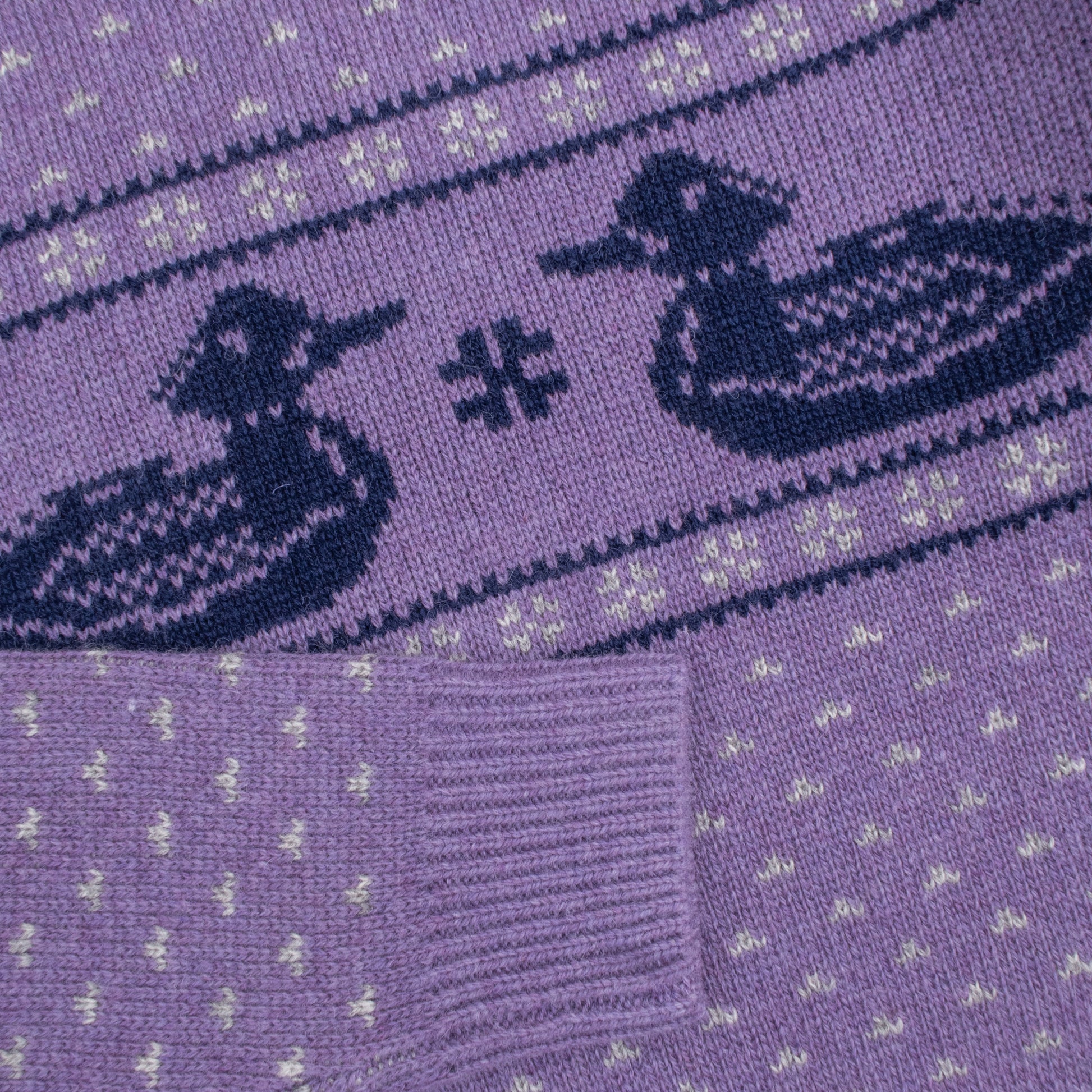 Duck Knitted Sweater - Purple