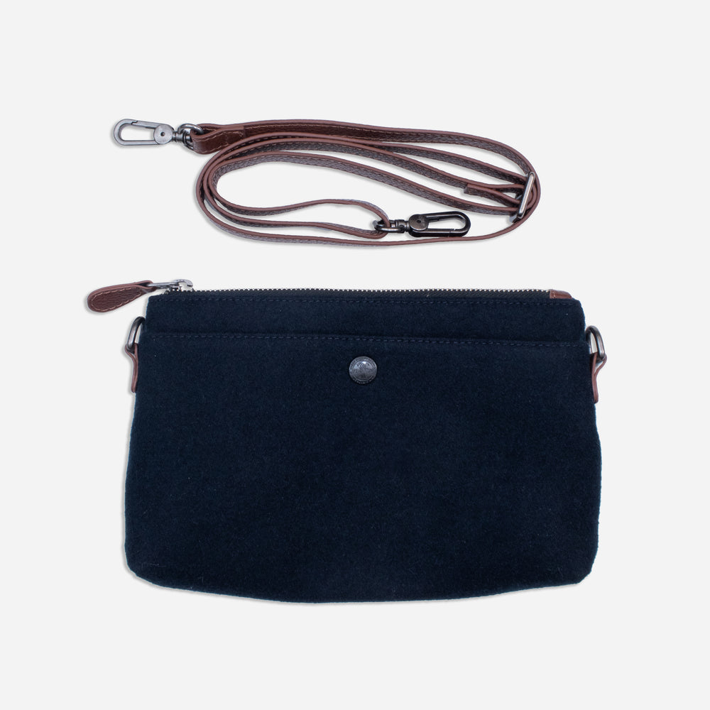 Wool Sling Bag - Navy