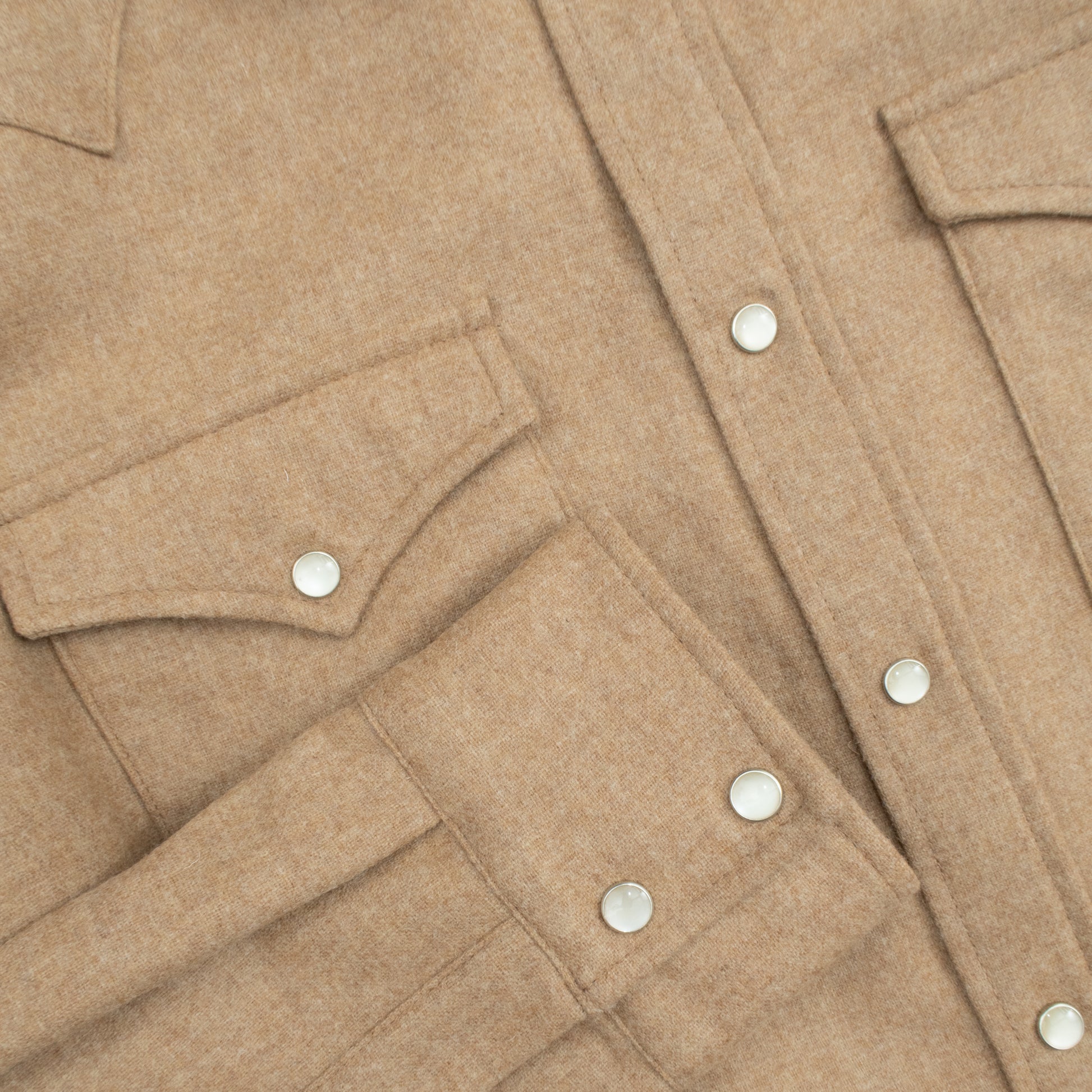 Canyon Wool Western Shirt - Tan Mix
