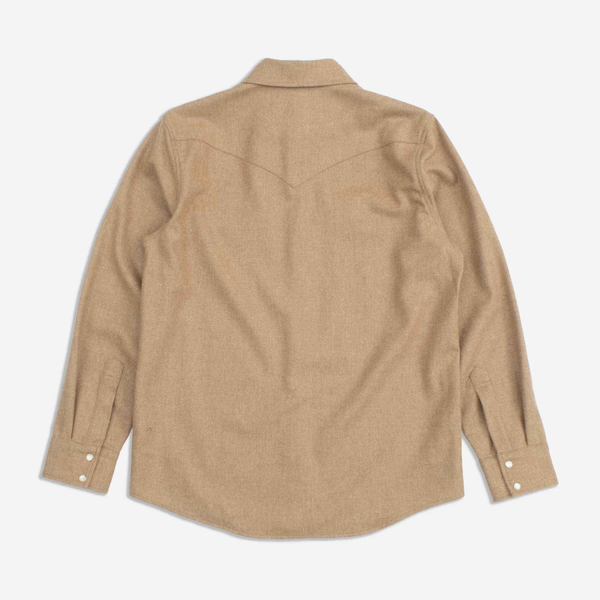 Canyon Wool Western Shirt - Tan Mix