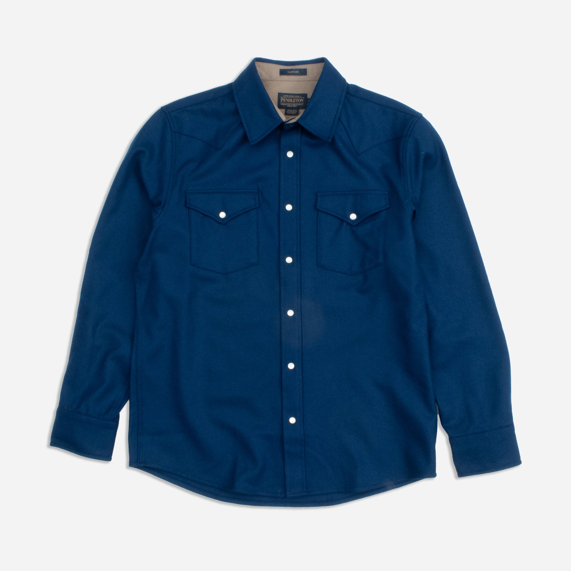 Canyon Wool Western Shirt - Blue