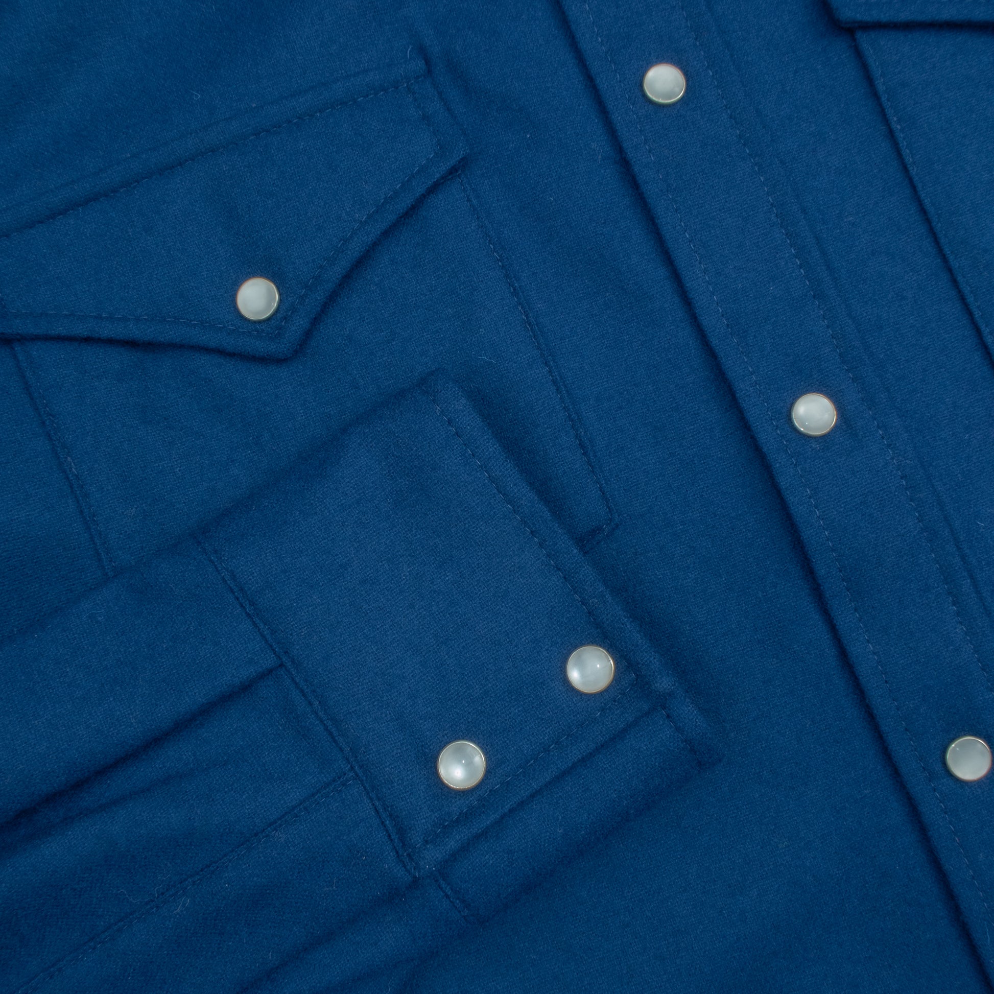 Canyon Wool Western Shirt - Blue