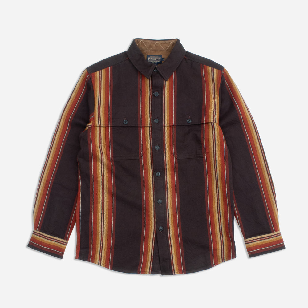 Weston Flannel Shirt - Brown Stripe Multi