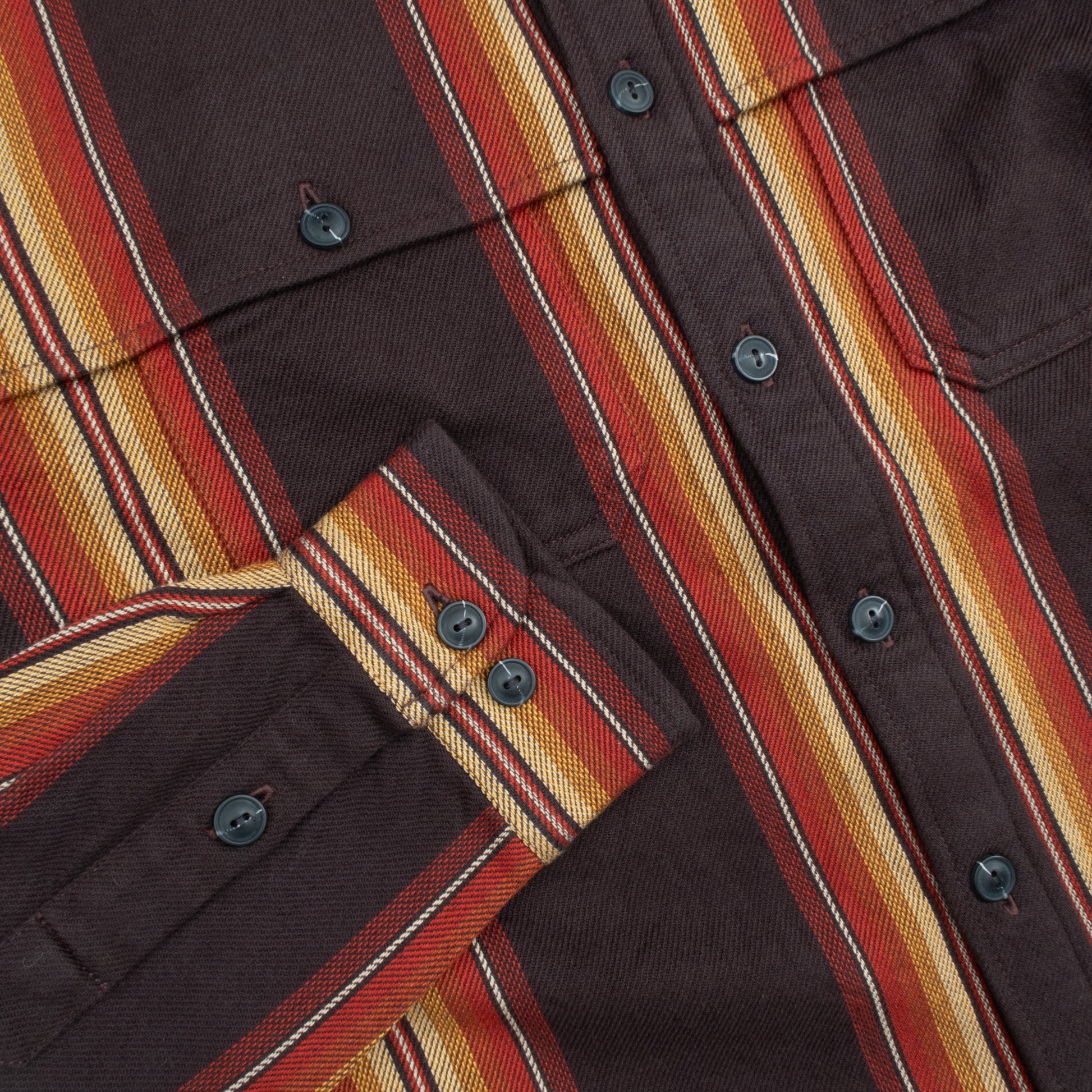 Weston Flannel Shirt - Brown Stripe Multi