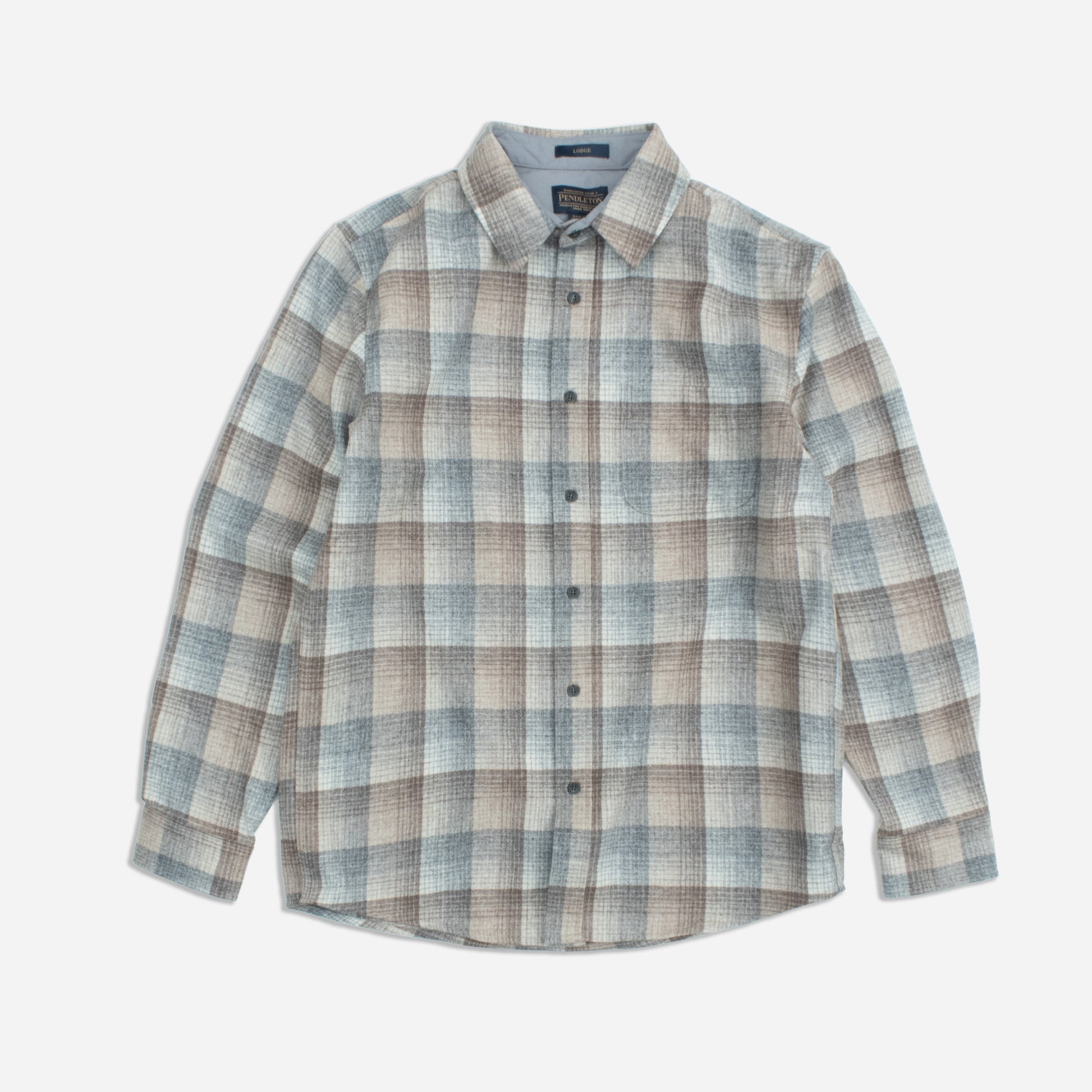 Lodge Wool Shirt - Tan/Grey Ombre