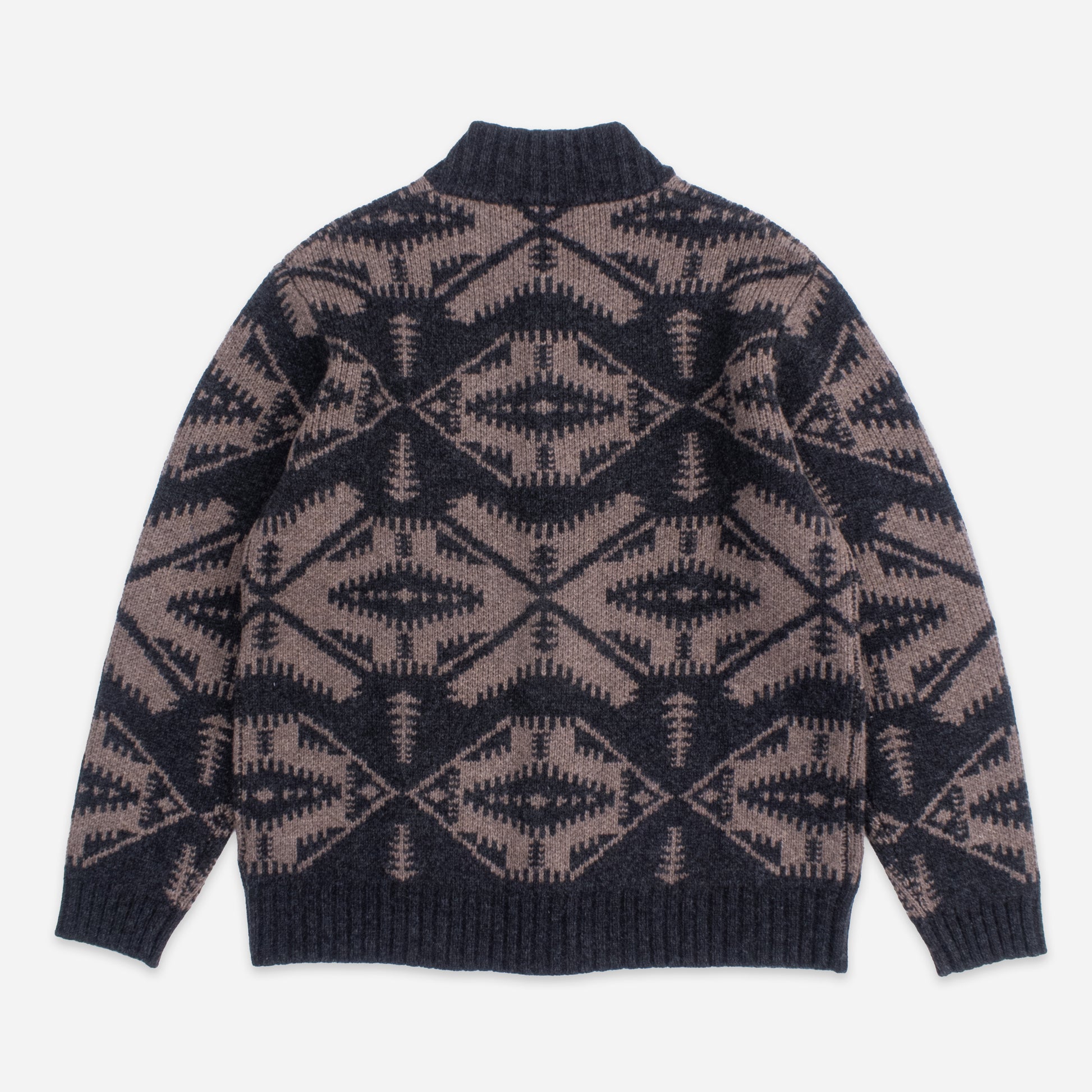 Mirror Lake Lambswool Cardigan - Oxford Mix/Taupe
